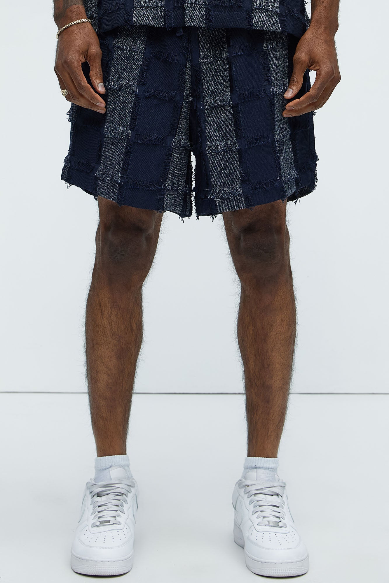 Fray Patchwork Like Shorts