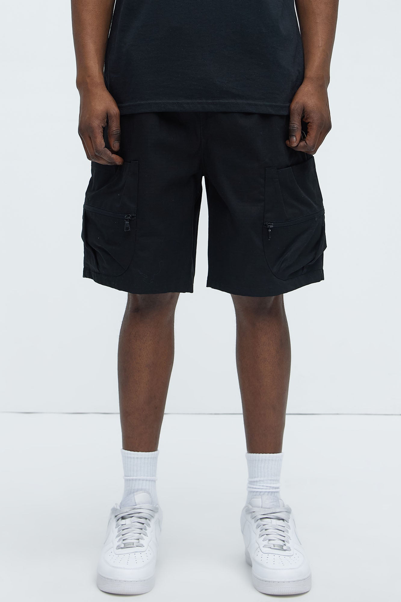 Stacked Ripstop Relaxed Cargo Shorts