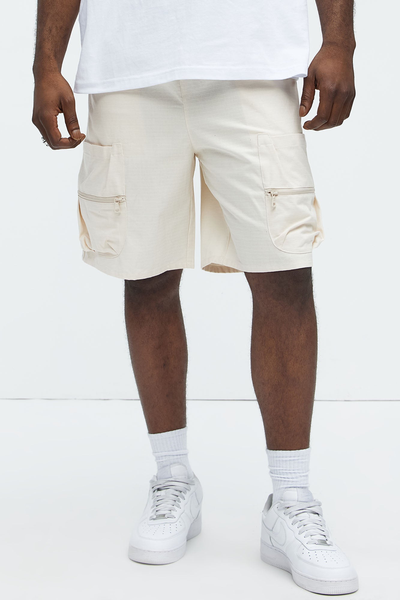 Stacked Ripstop Relaxed Cargo Shorts