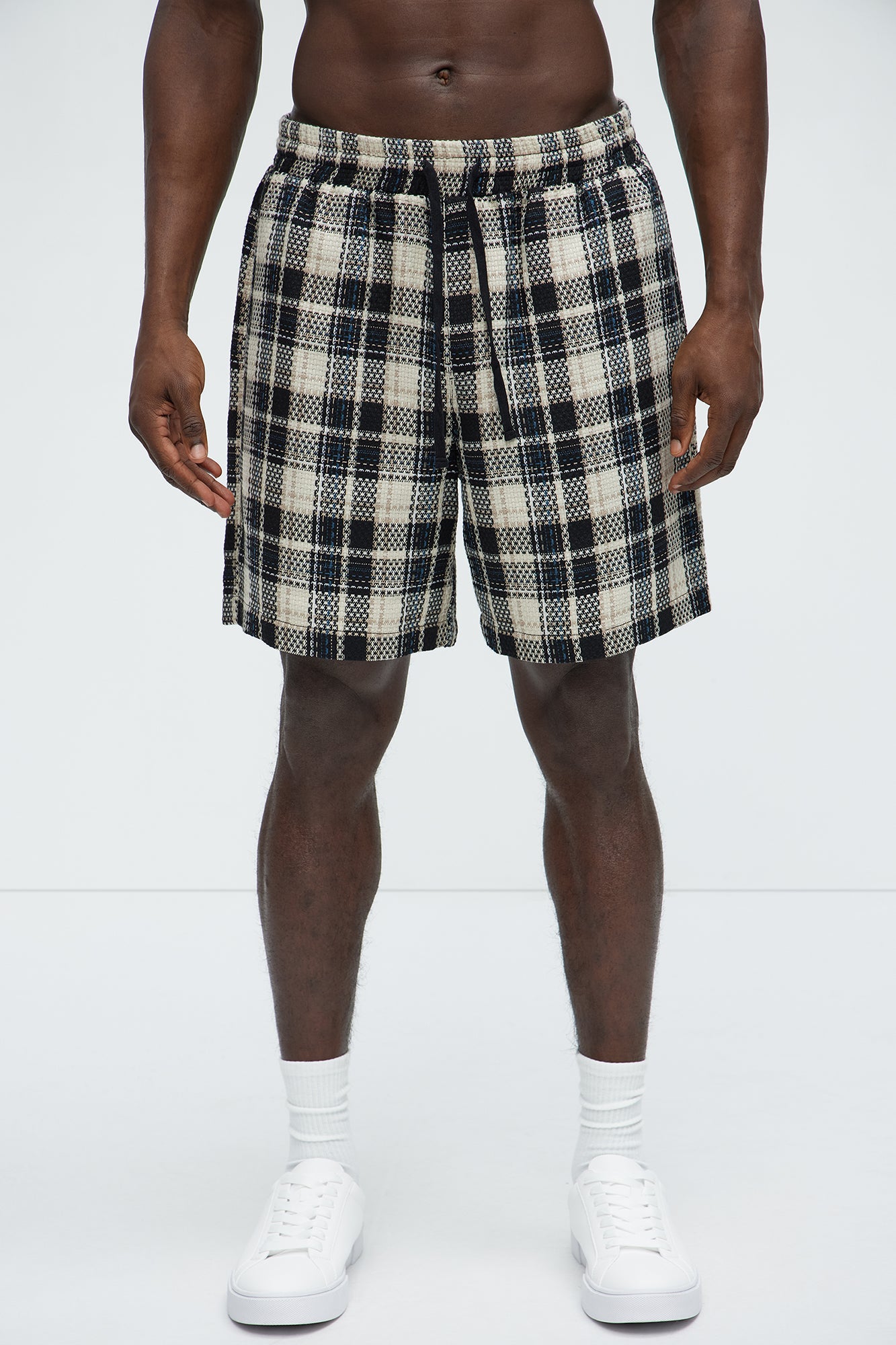 Plaid Basket Weave Volley Shorts