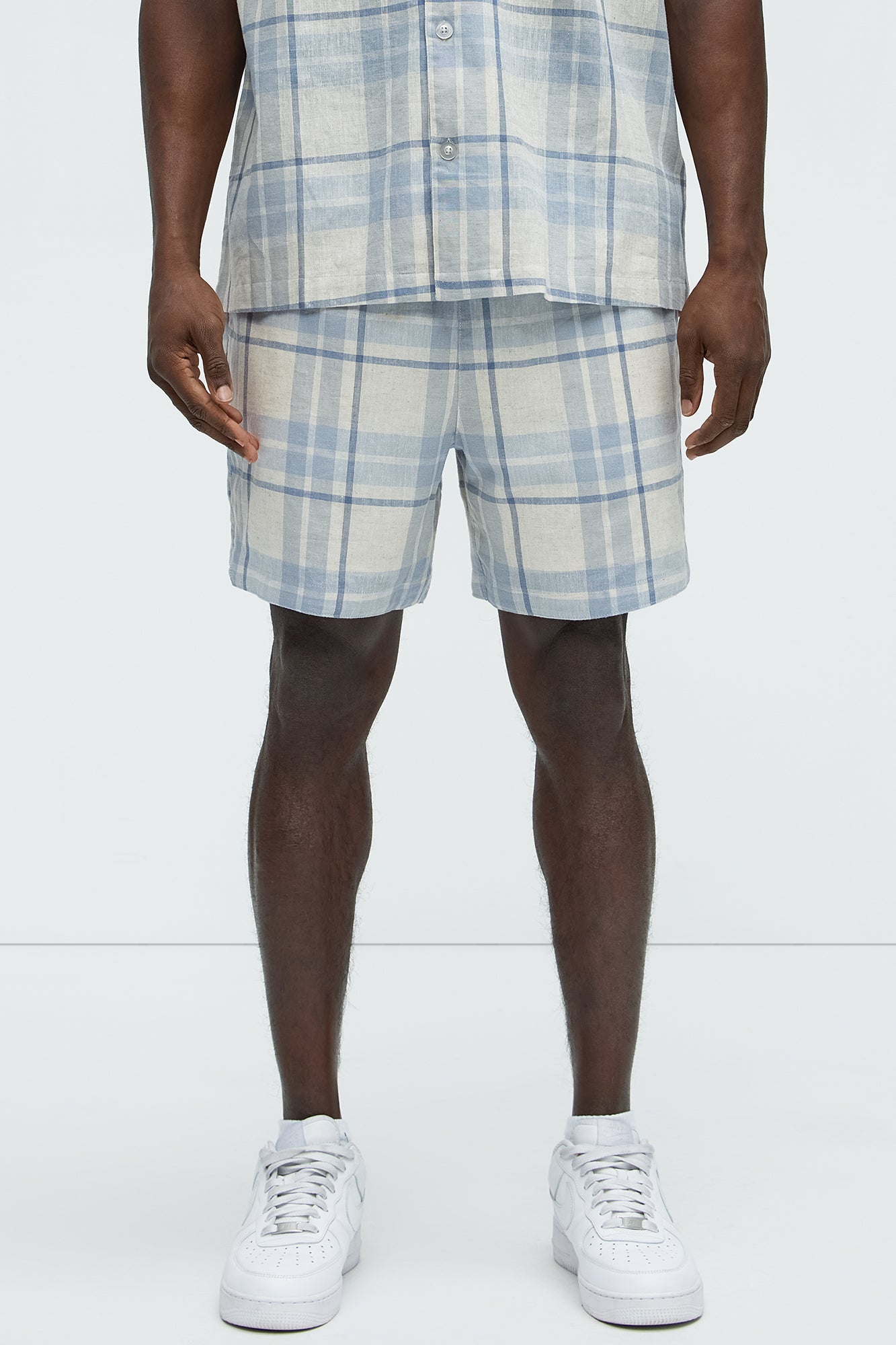 Breezy Cotton Plaid Warm Up Shorts