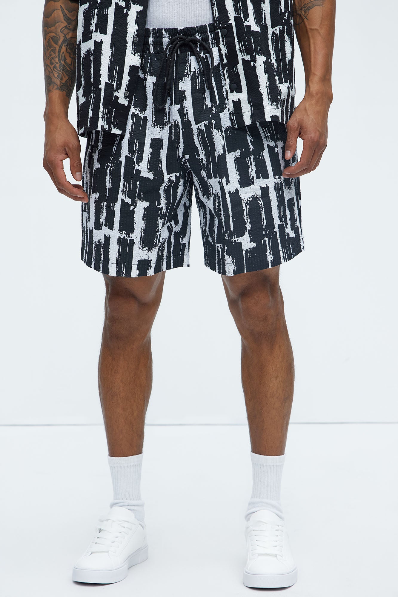 Seersucker Relaxed Shorts