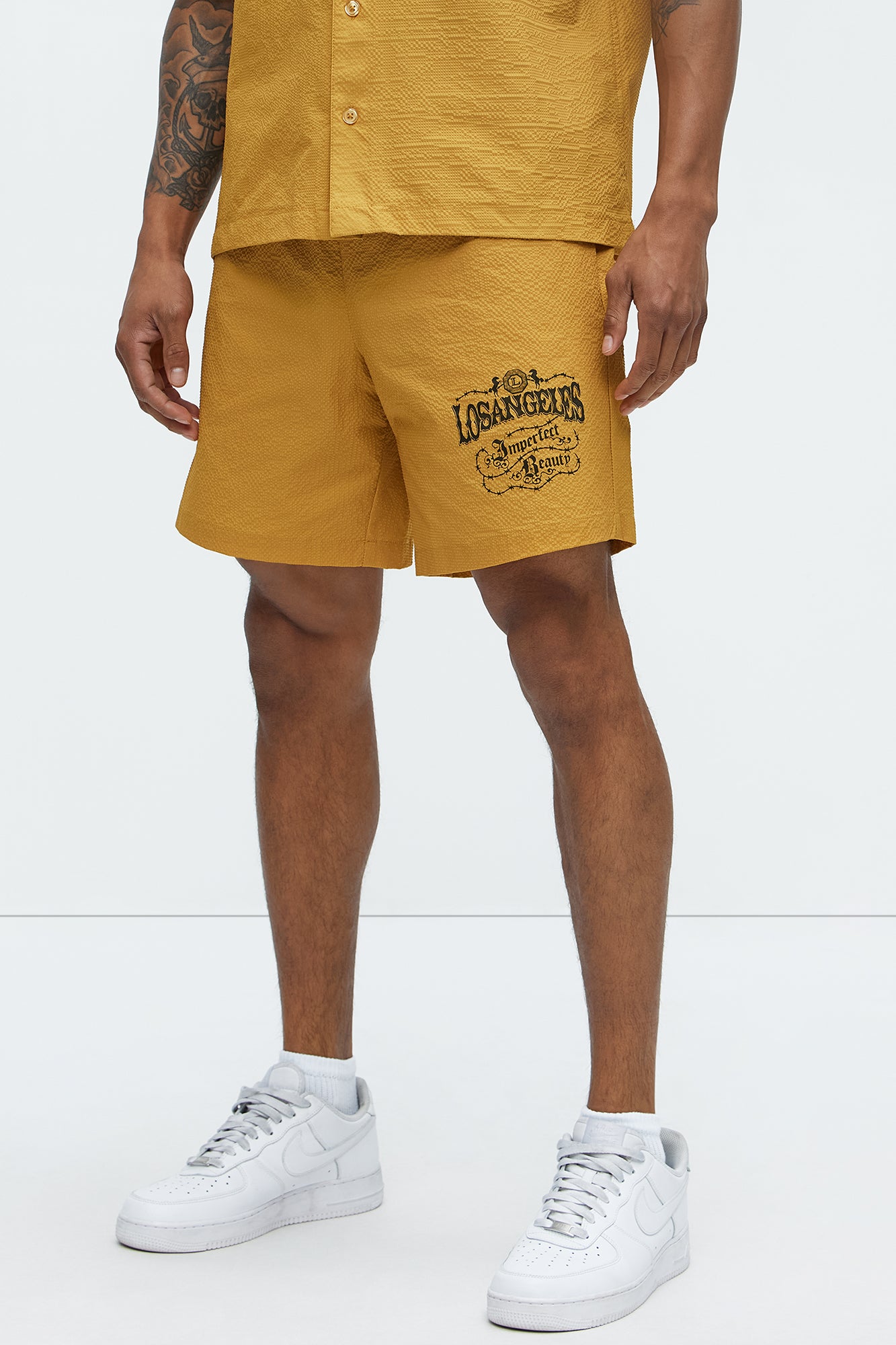 Waffle Crinkled Shorts