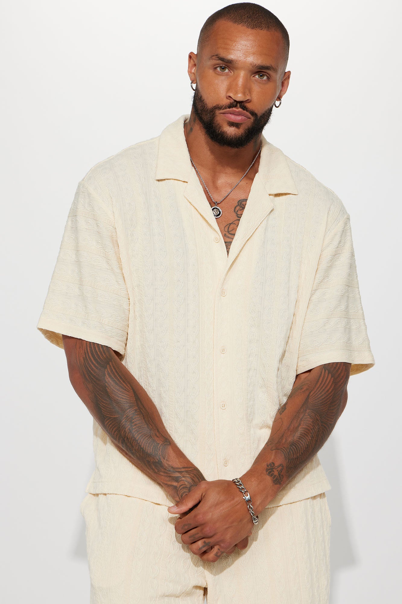 Check My Bank Statement Knit Short Sleeve Button Up