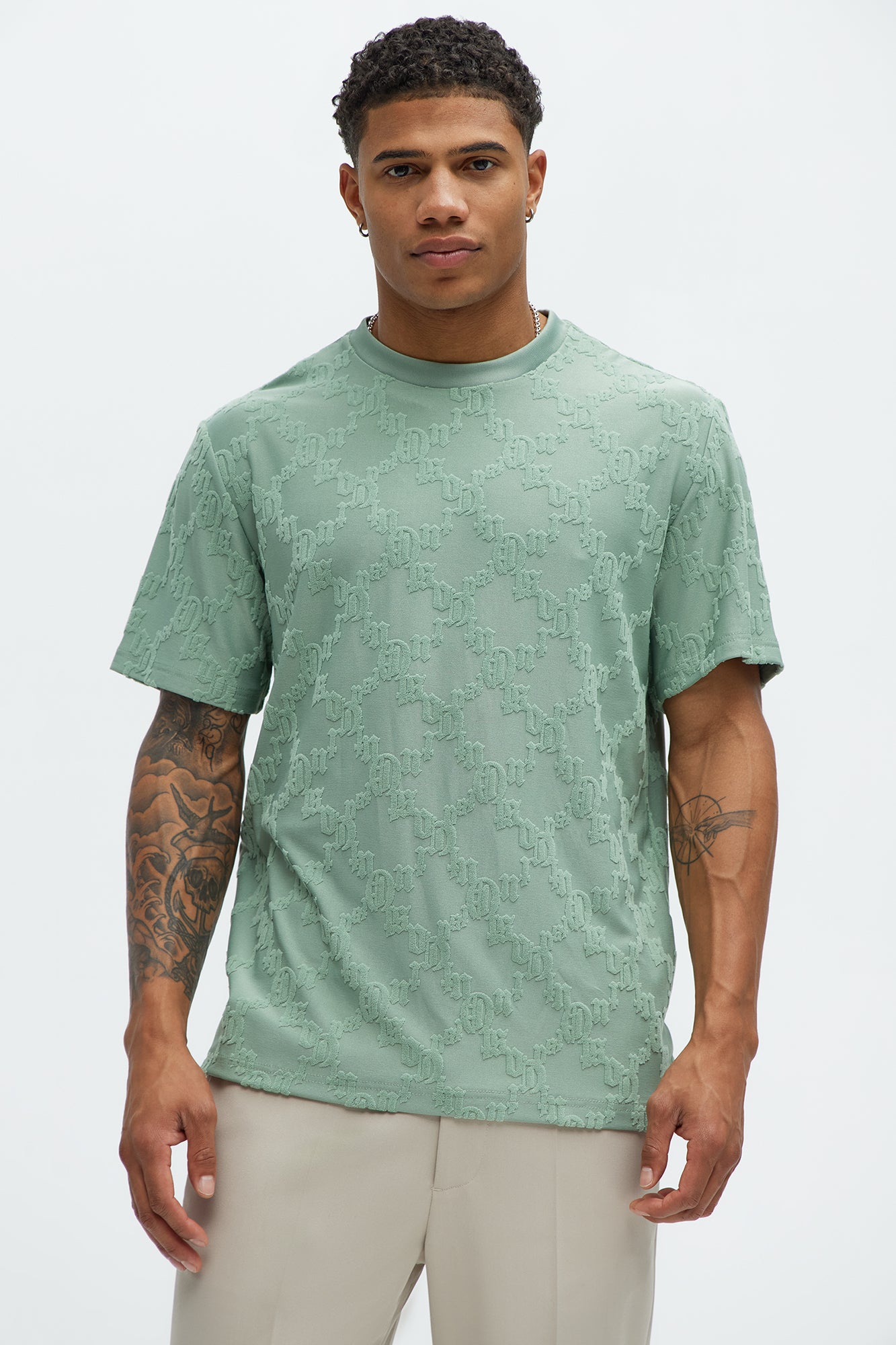 Verbiage Chenille Knit Crew Tee