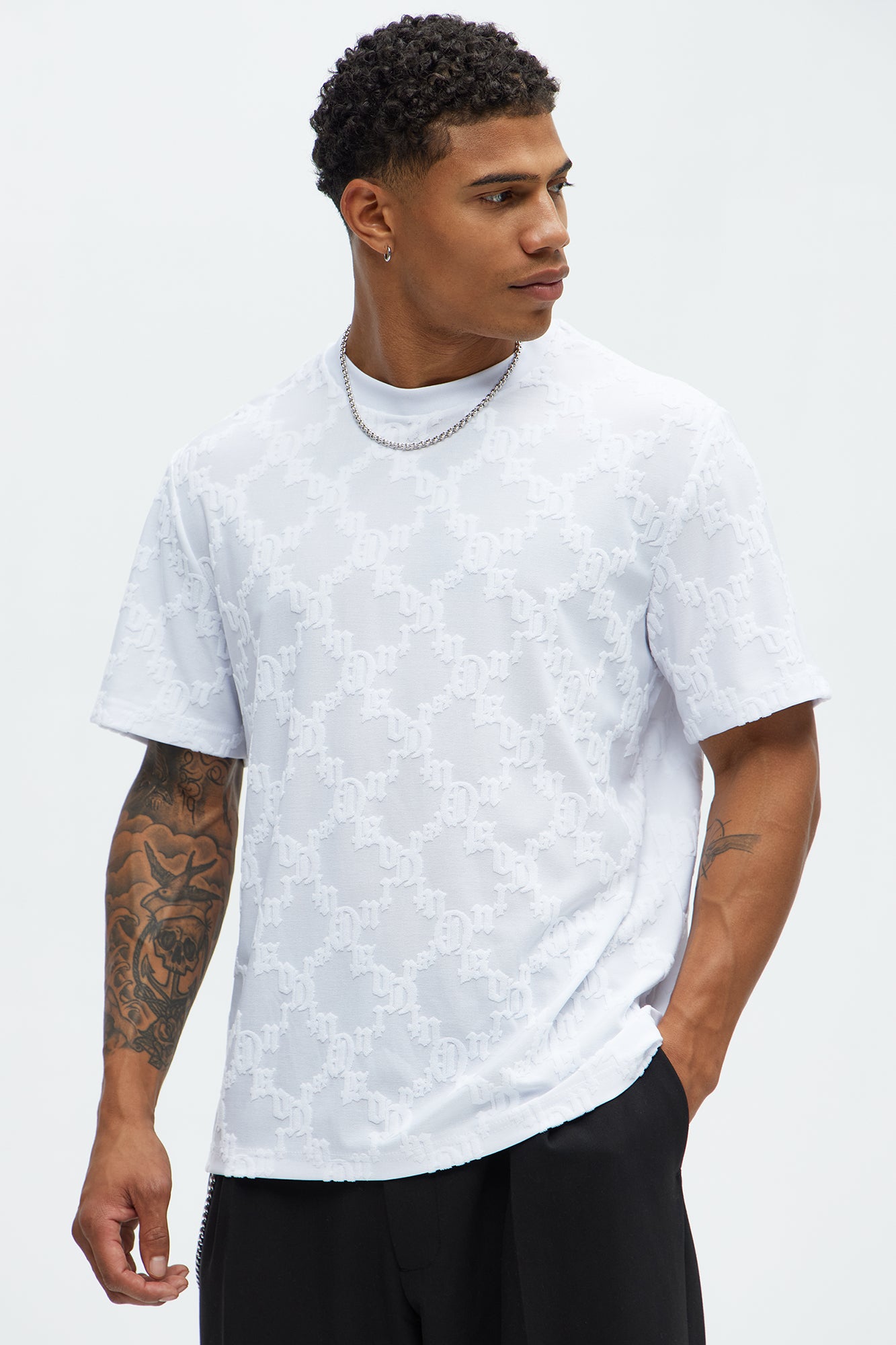 Verbiage Chenille Knit Crew Tee