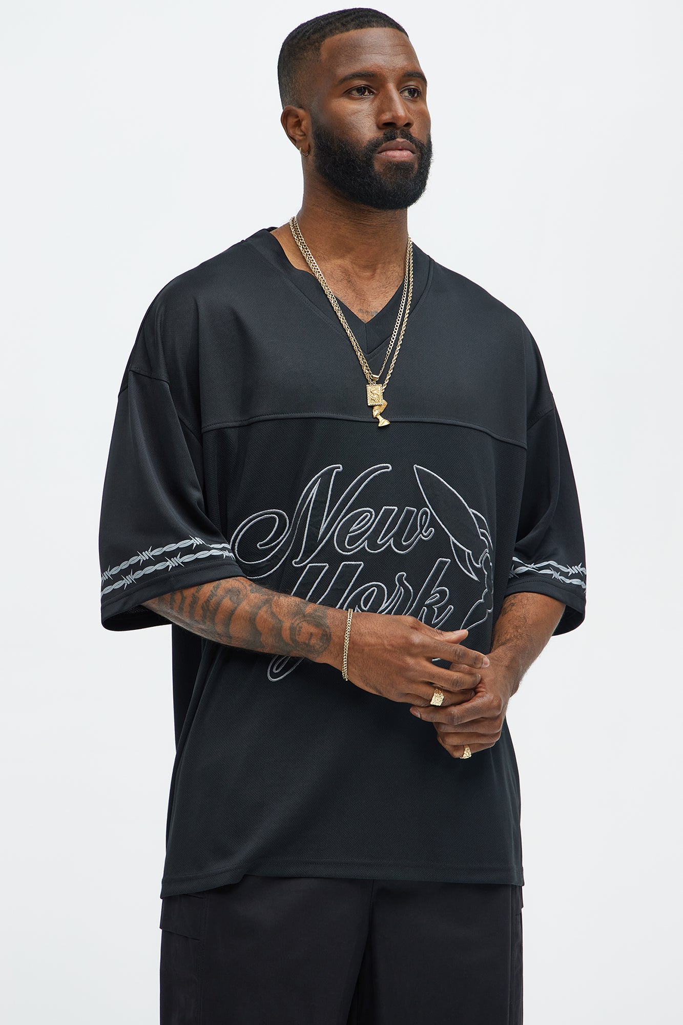 Rockets Embroidered Mesh Jersey