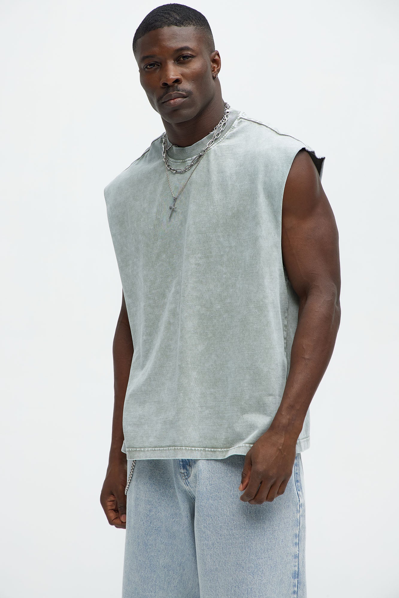 Relaxed Vintage Wash Heavyweight Muscle Tee
