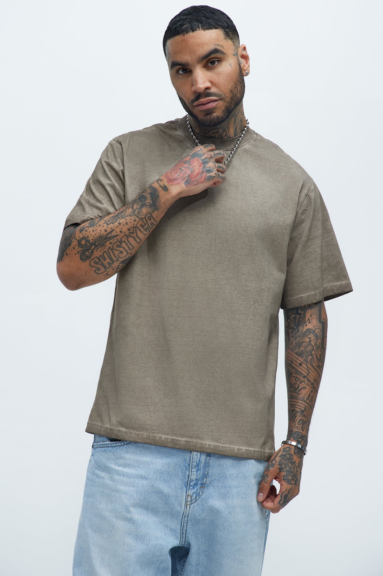 Tinted Wash Oversized Heavyweight Short Sleeve Tee