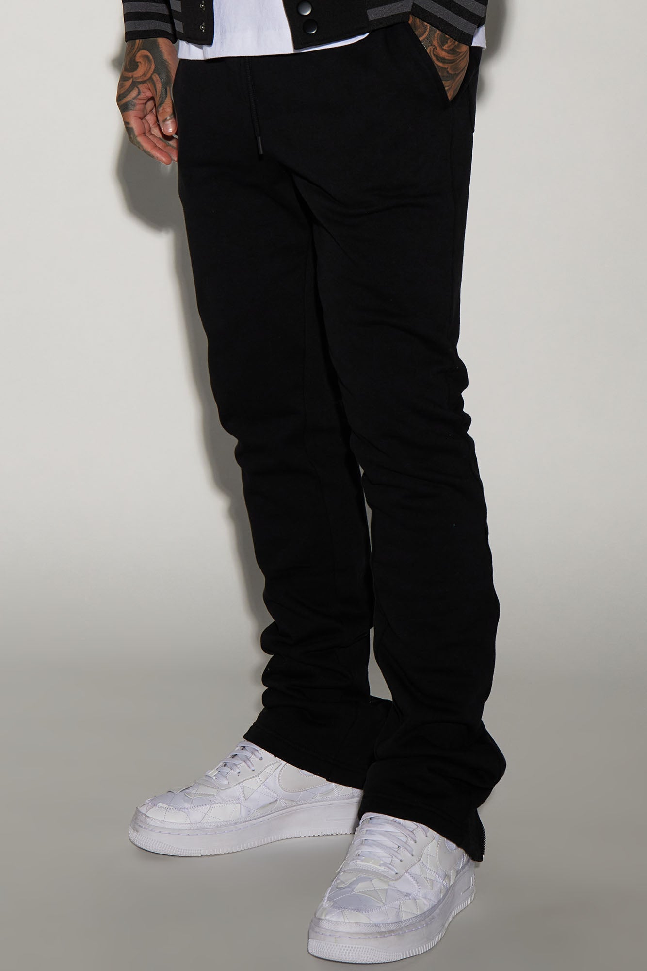 Tyson Back Zipper Skinny Flared Sweatpants