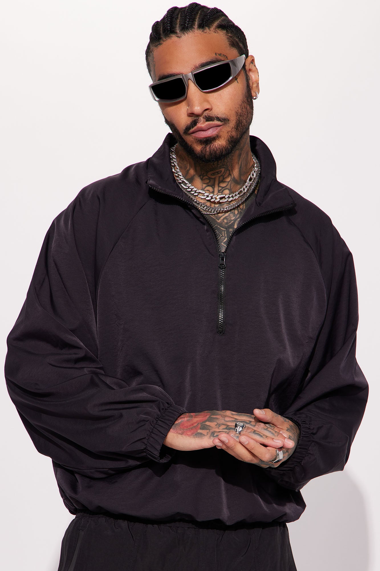 Stormy Iridescent Nylon Anorak