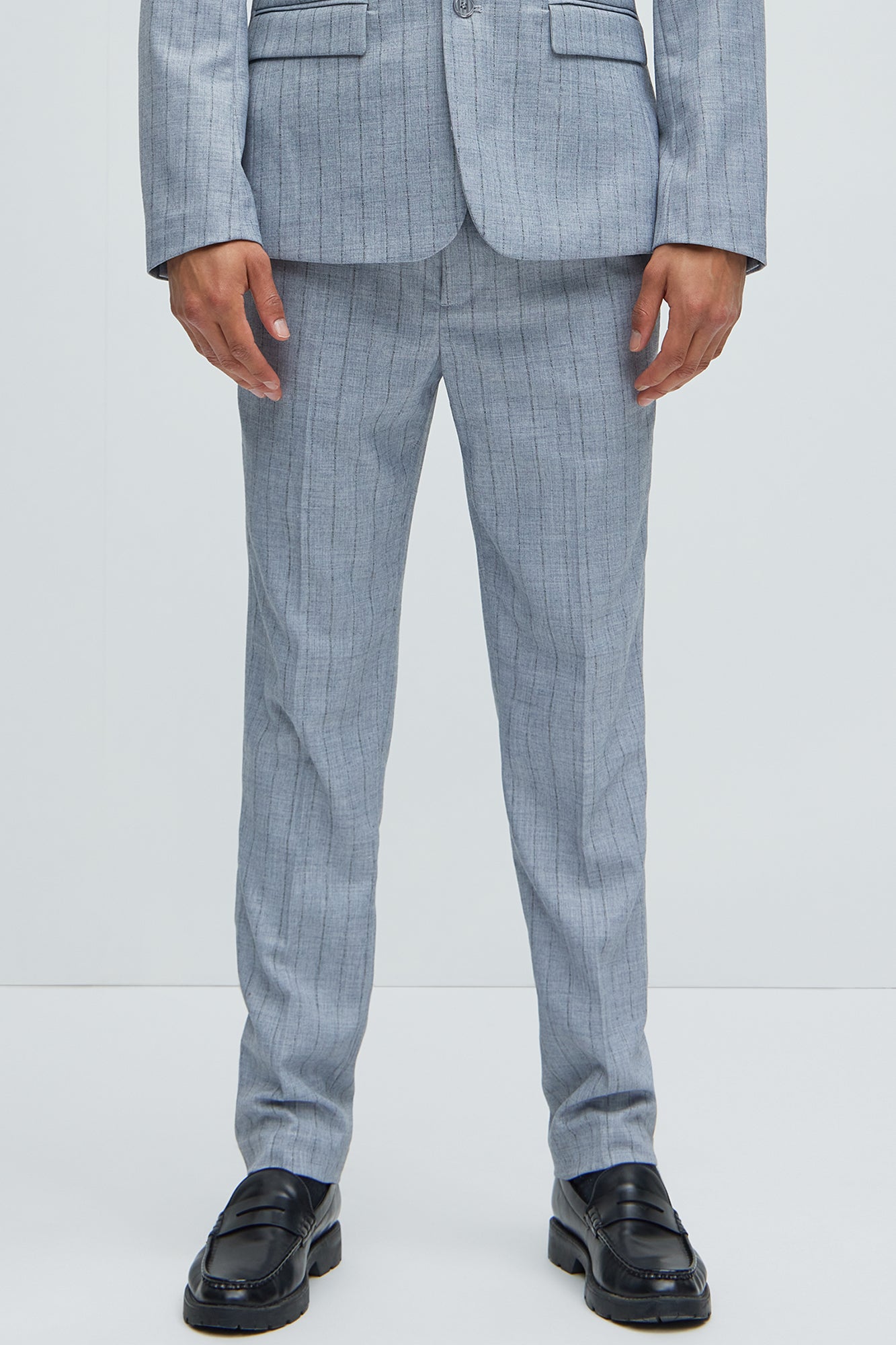 Roswel Textured Stripes Slim Trousers