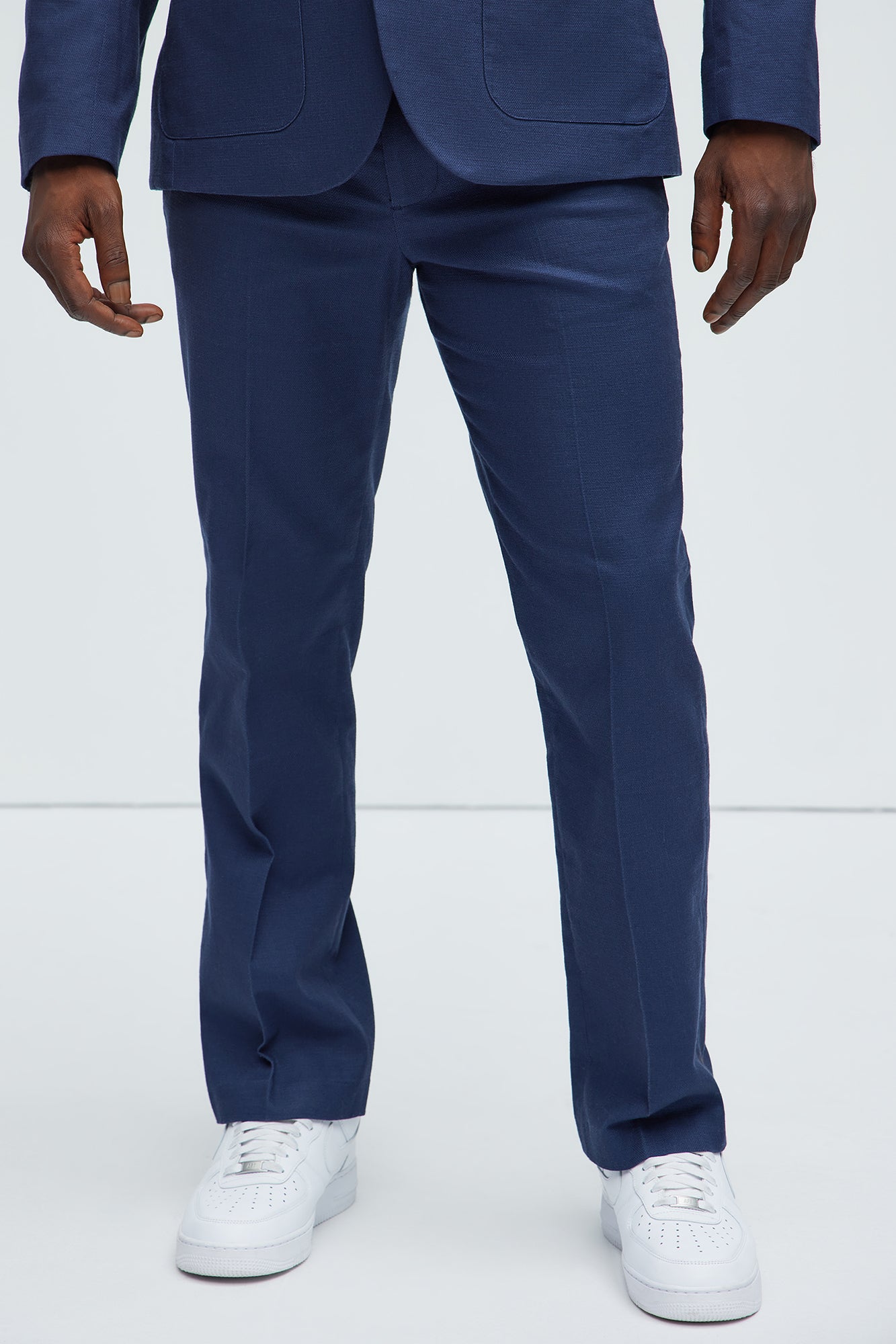 Travis Solid Texture Straight Trousers