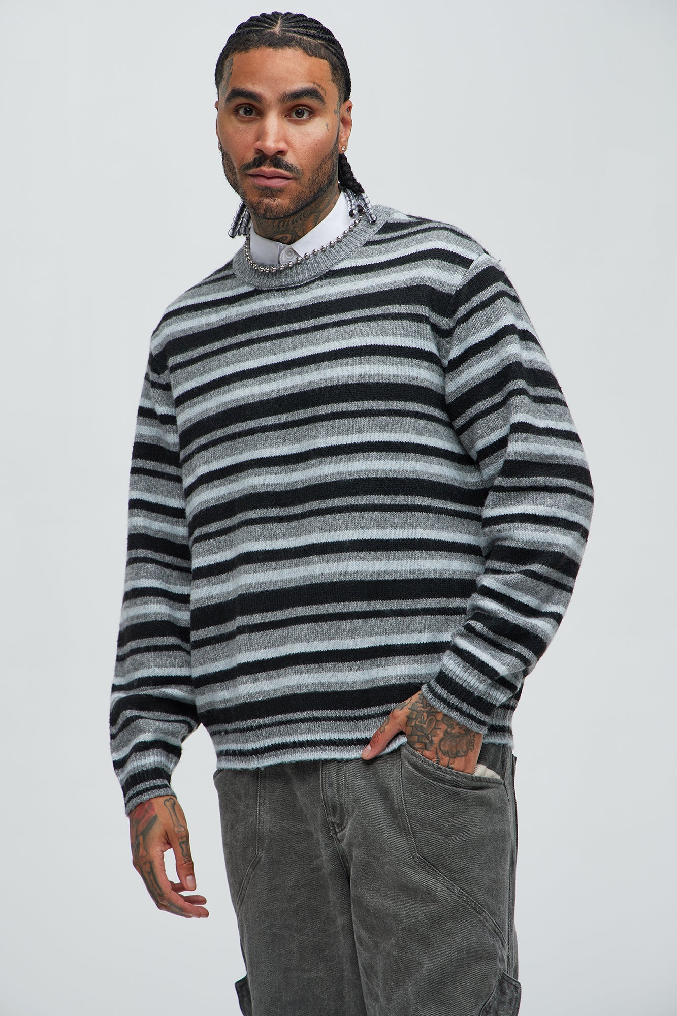 Lookin For Attention Striped Sweater