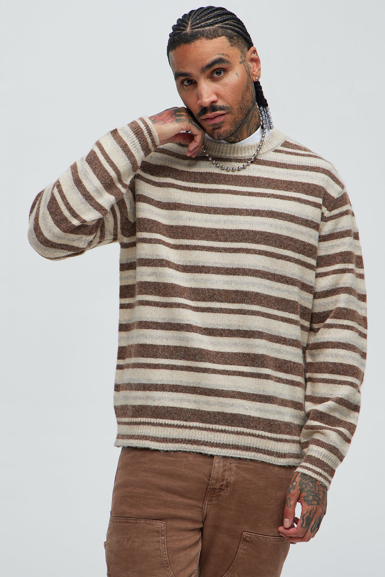 Lookin For Attention Striped Sweater