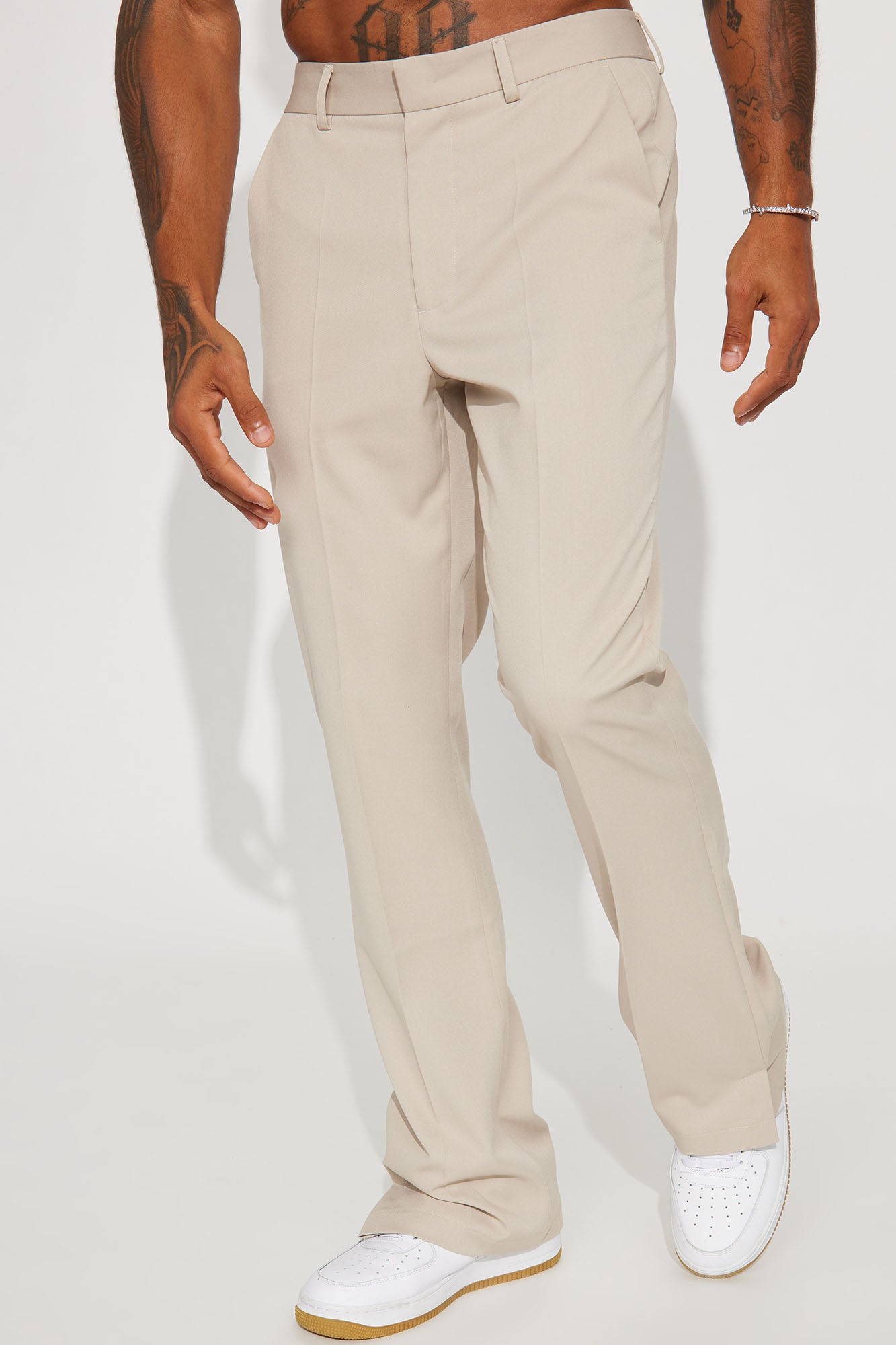 Don't Believe You Gabardine Slim Flare Slit Trouser