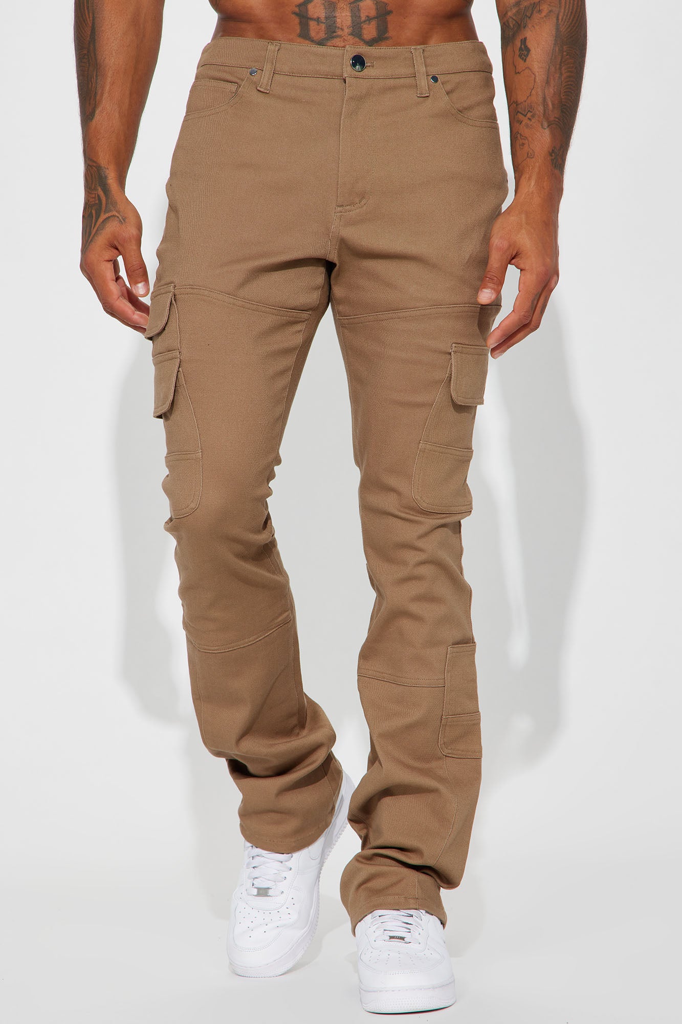 Nasty Habits Cargo Stacked Skinny Flare Pants