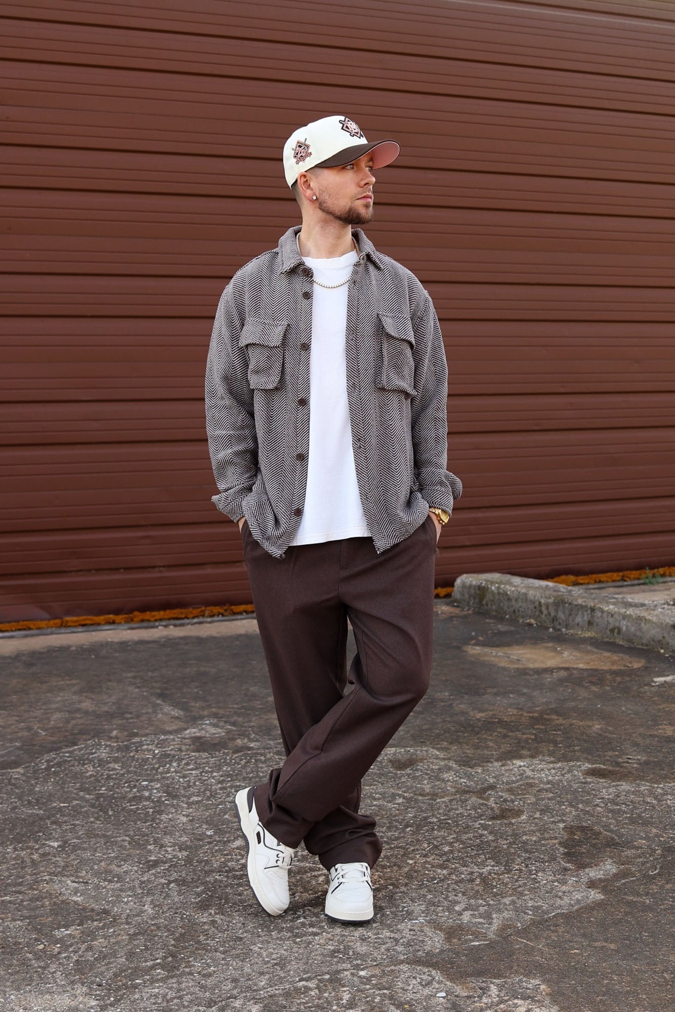 Work Flow Pleated Straight Trousers