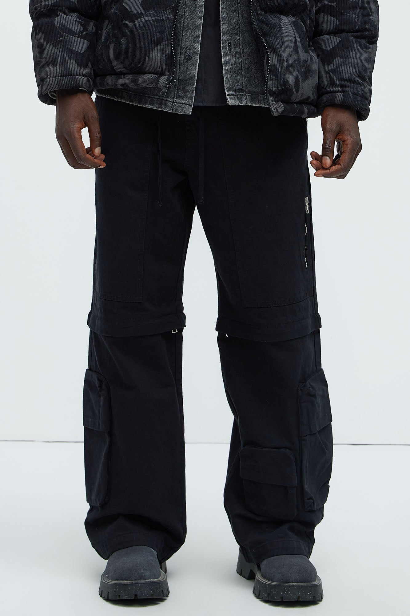 Maybe Next Time Zip Off Baggy Cargo Pants