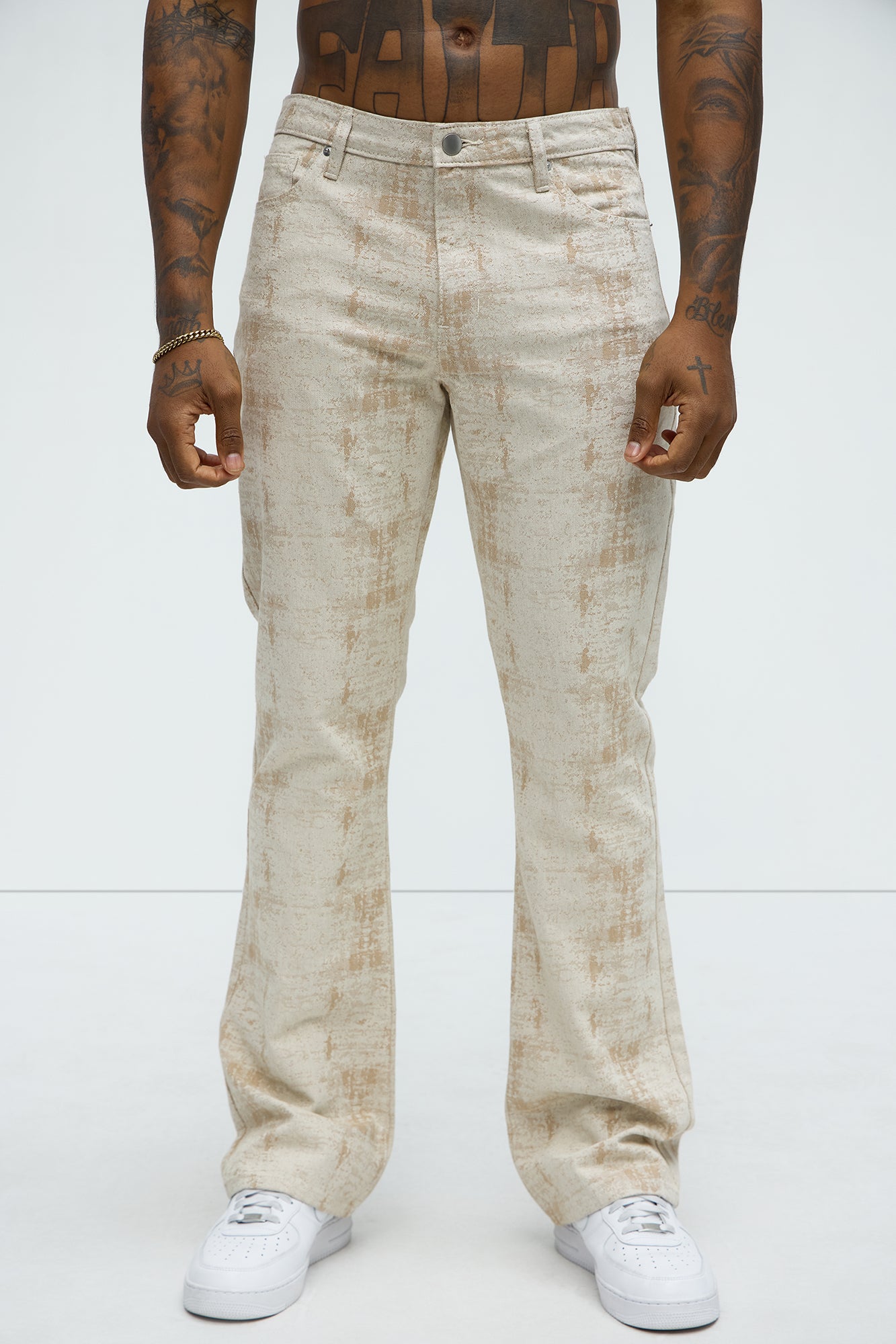 Rough Mark Stacked Slim Flare Pants