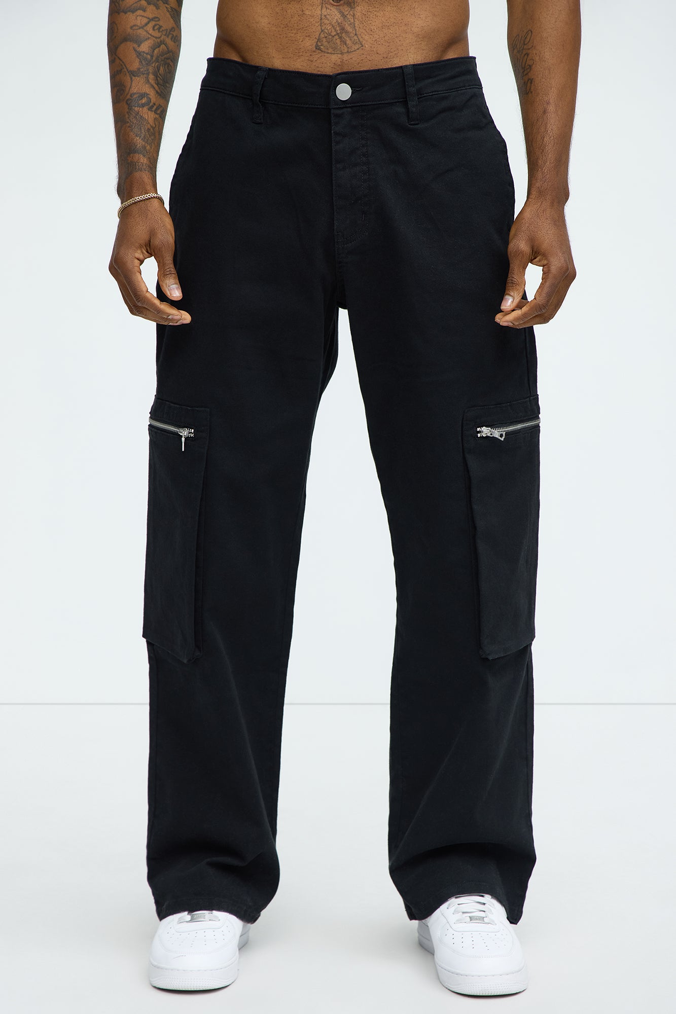 Squared Off Straight Cargo Pants
