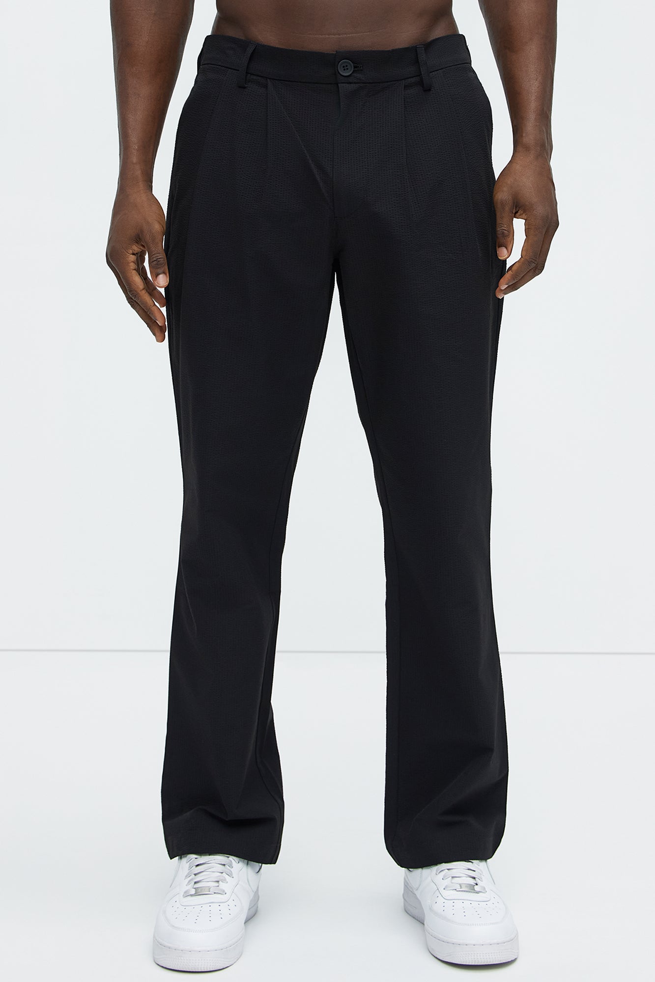 Seersucker Pleated Pants