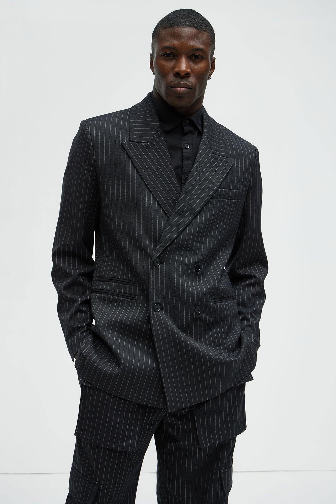 Liam Double Breasted Pinstripe Blazer