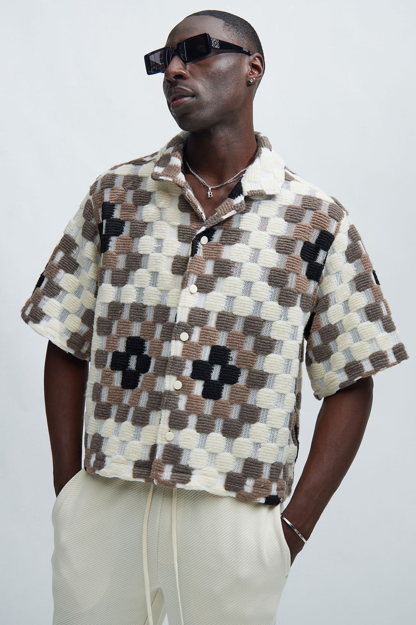 Gaston Jacquard Cropped Shirt