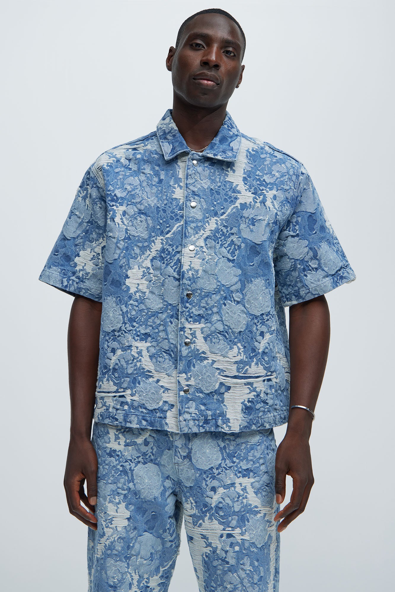 Inspired Jacquard Denim Shirt