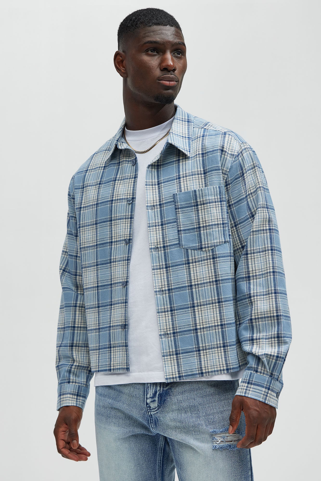 Delano Cropped Plaid Shirt