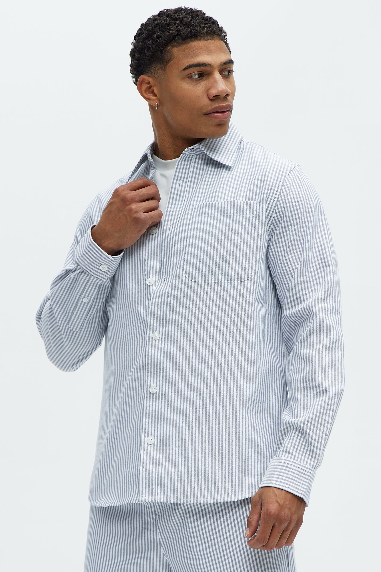 Subtle Stripe Button Up Shirt