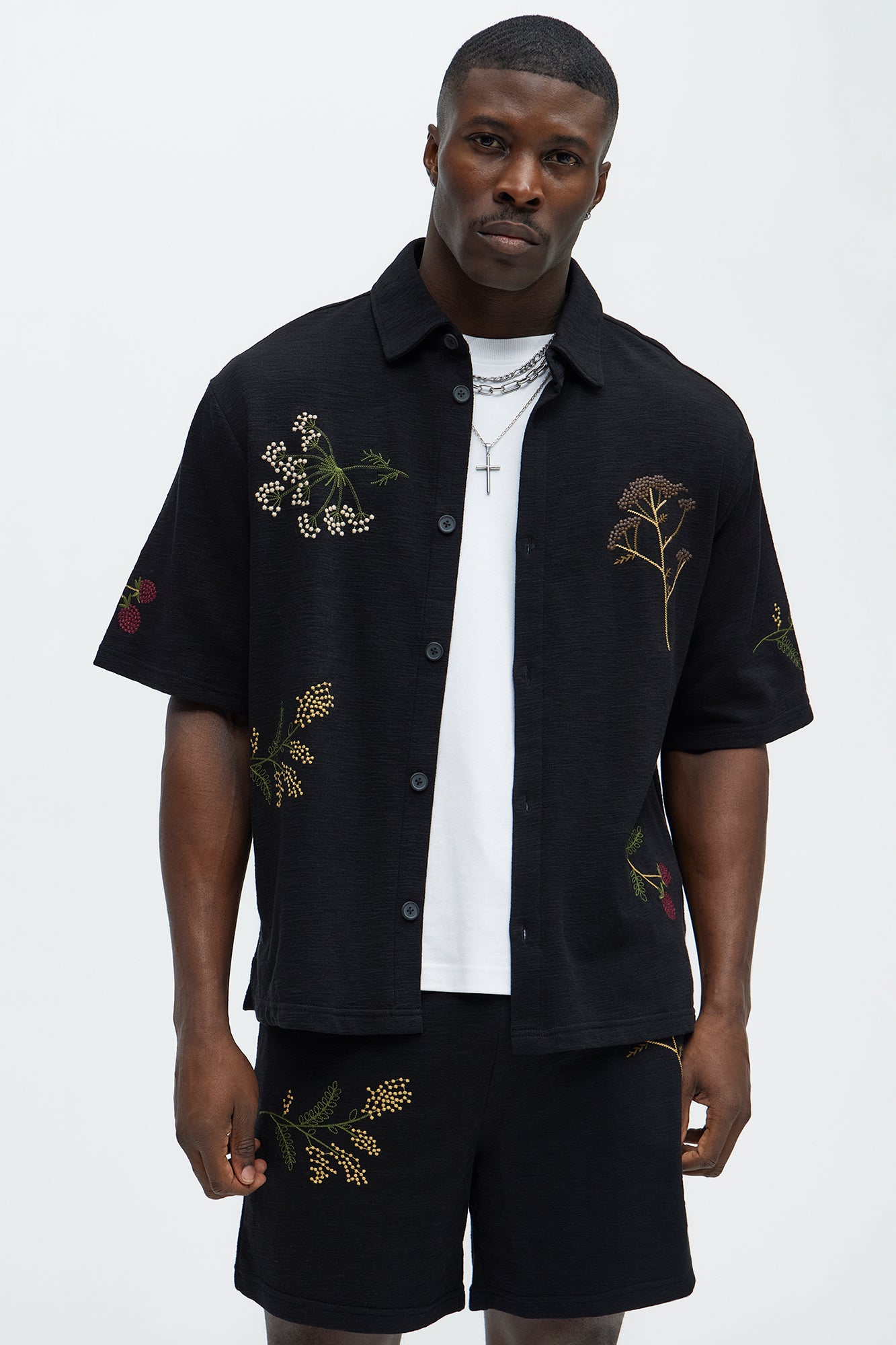 Berries And Bloom Embroidered Shirt