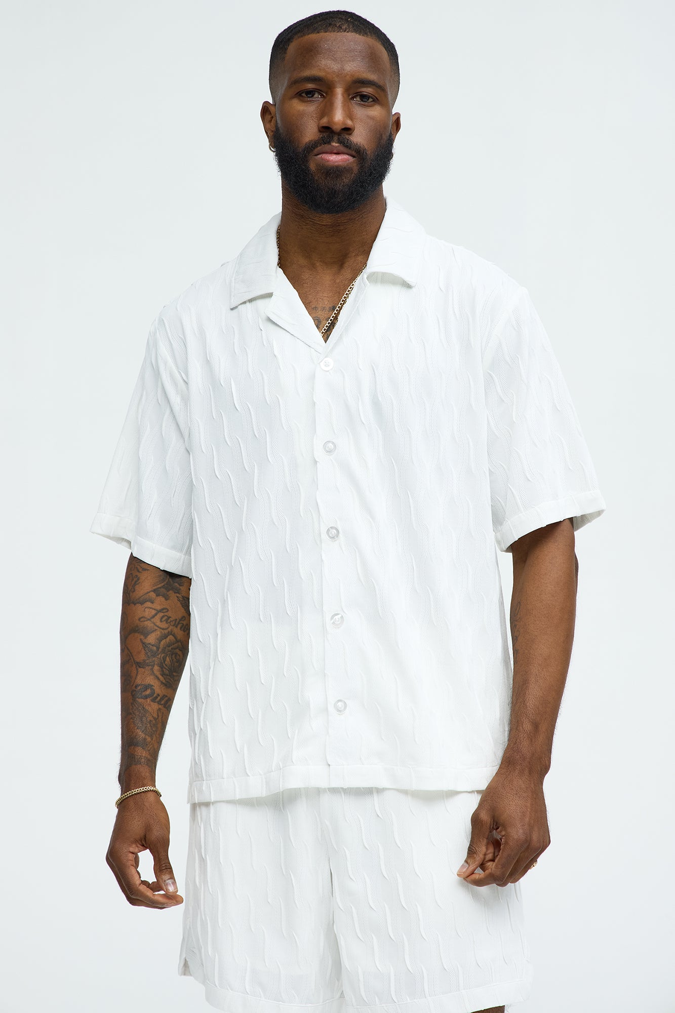 Chain Wave Textured Shirt