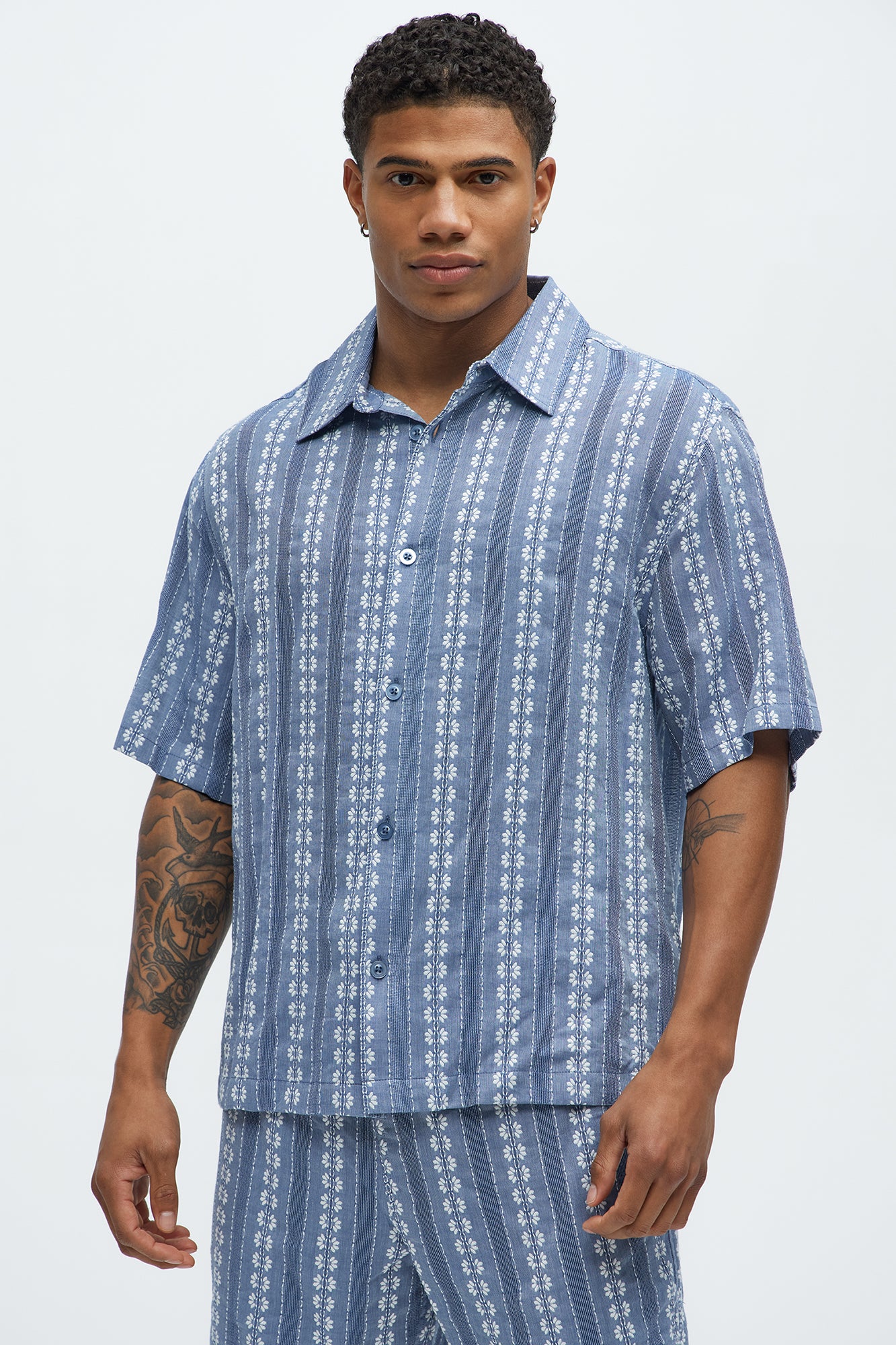 Denali Floral Short Sleeve Button Up