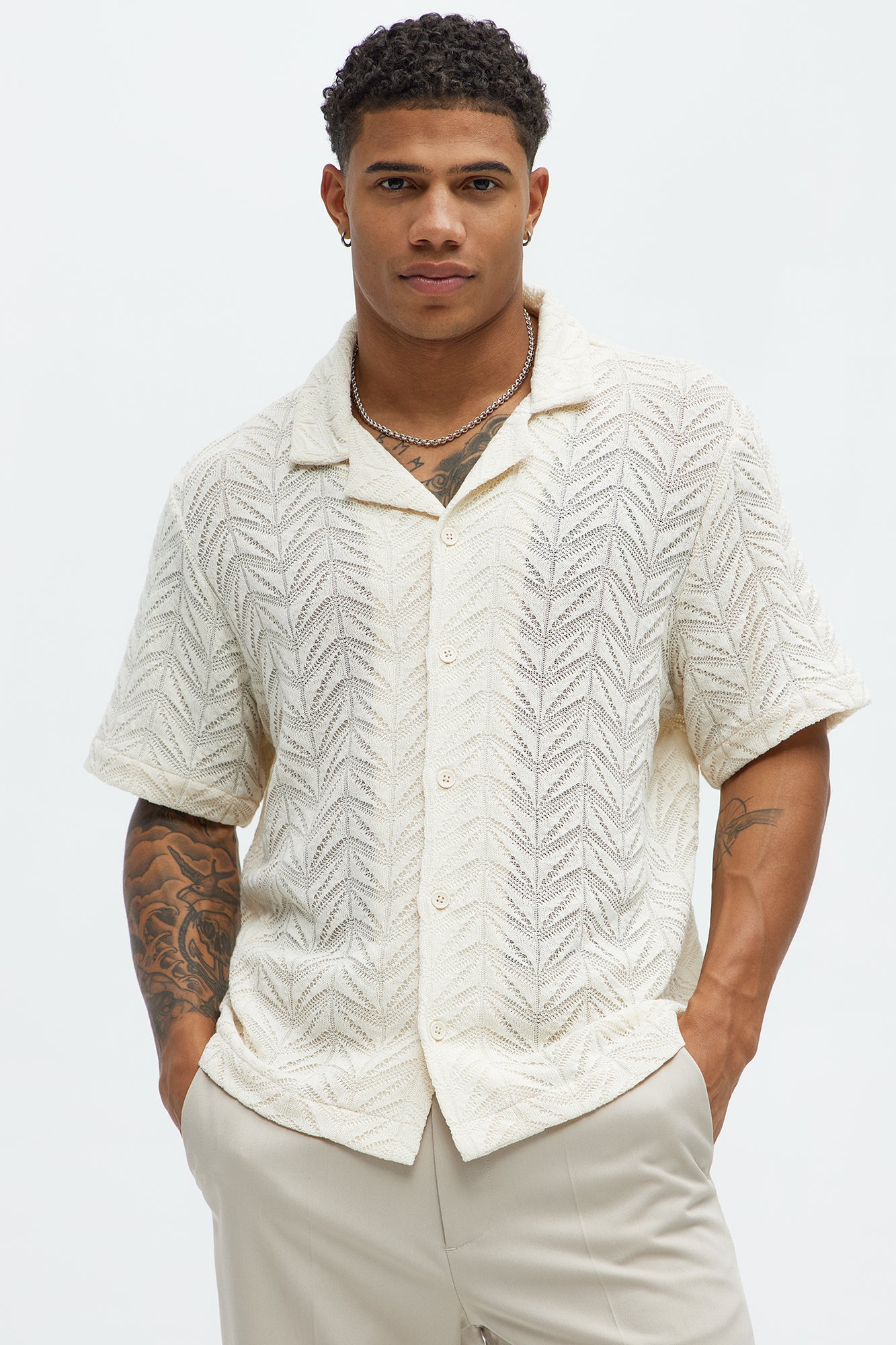 Bellvista Crochet Knitted Cuban Shirt