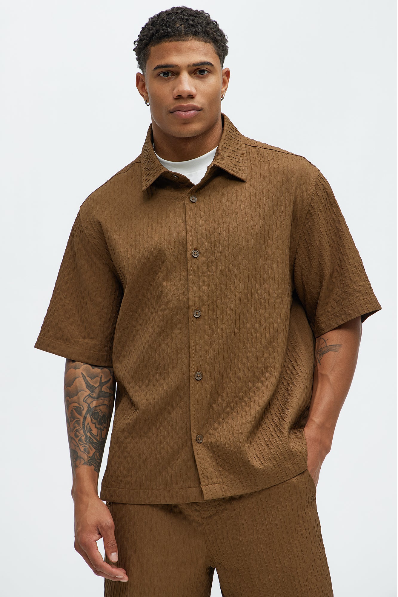 Mounce Textured Button Up Shirt
