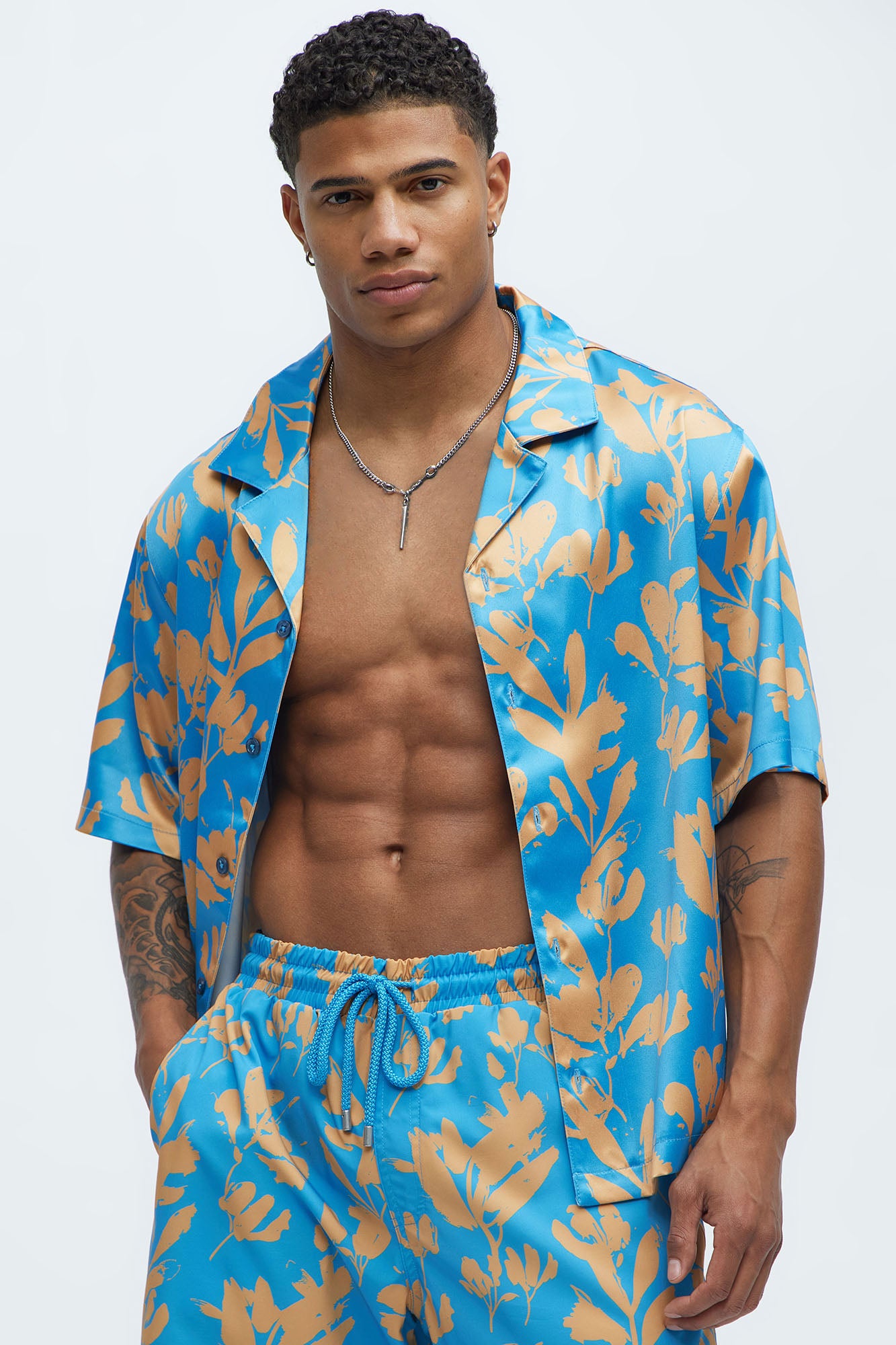 Bloom Off Printed Cuban Collar Shirt