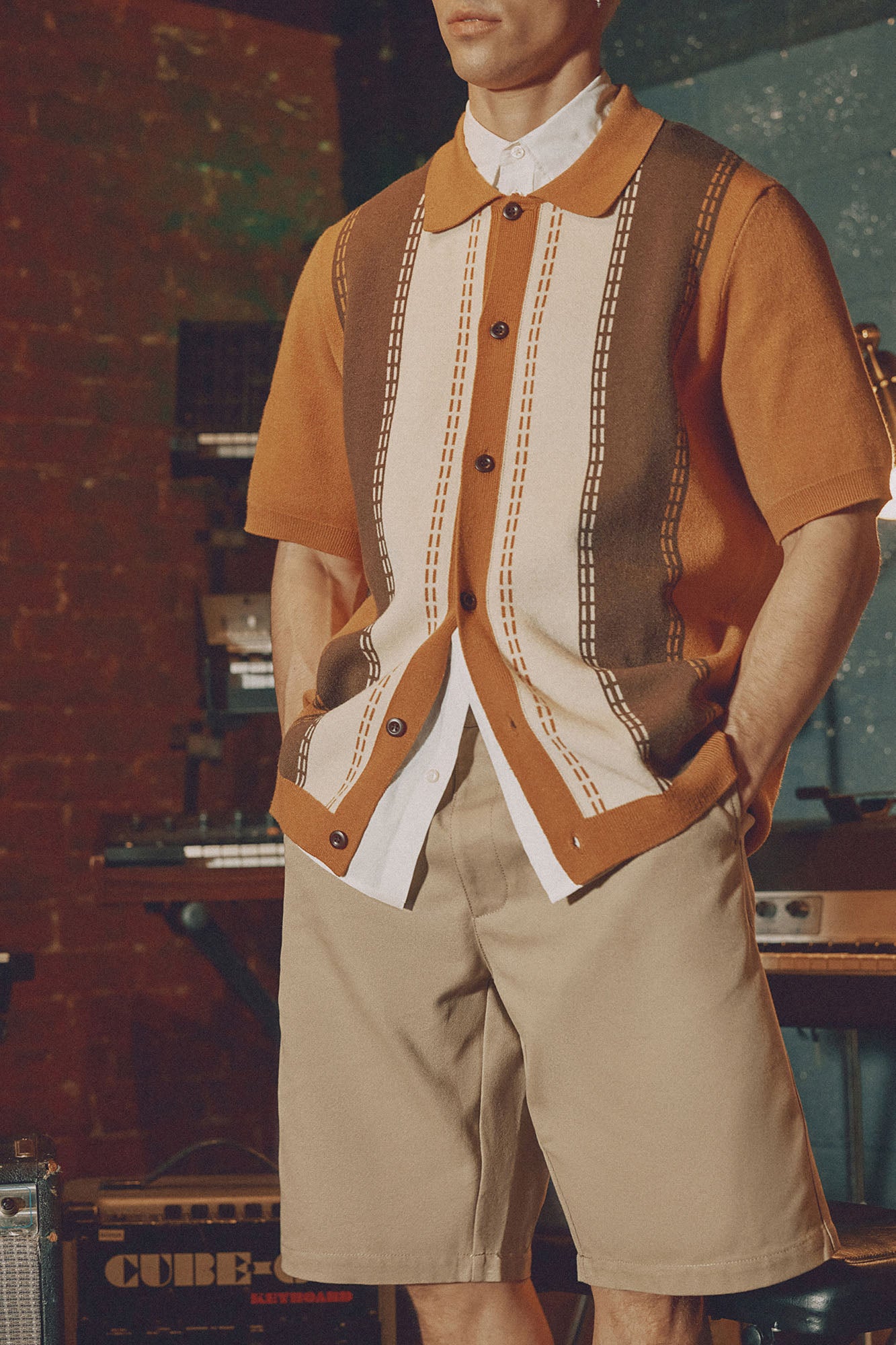 Blane Stripe Short Sleeve Knitted Shirt
