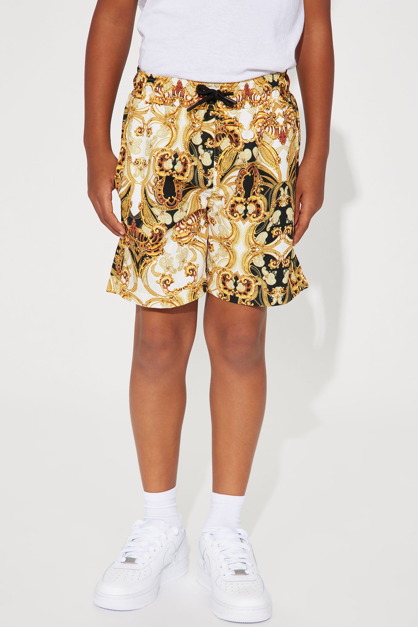 Mini Luxe Baroque Swim Trunks