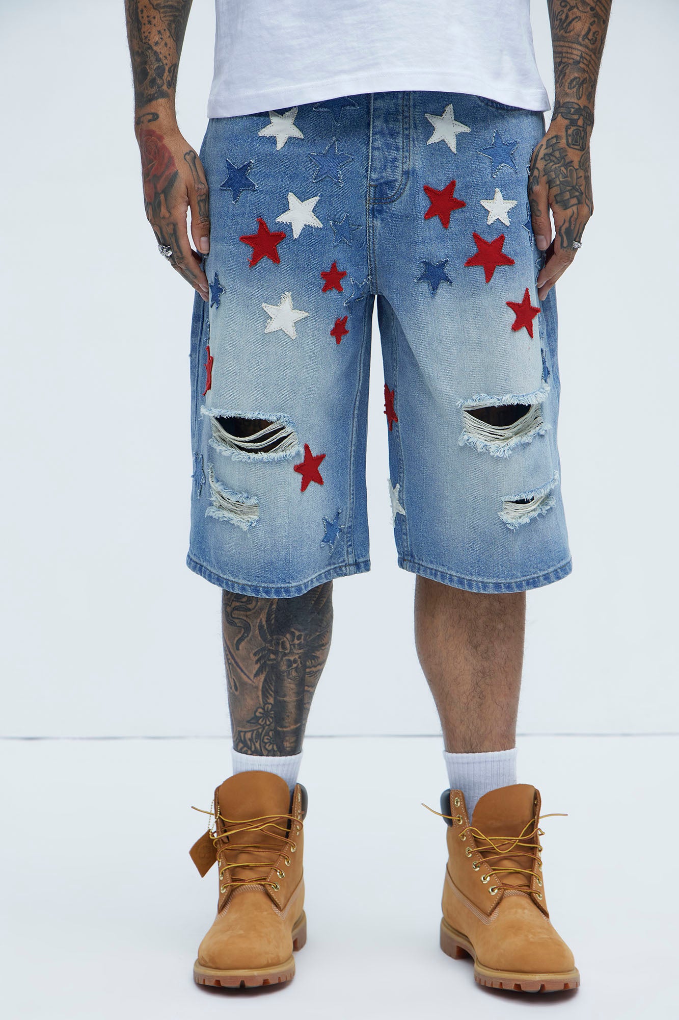 Patriot Baggy Denim Shorts