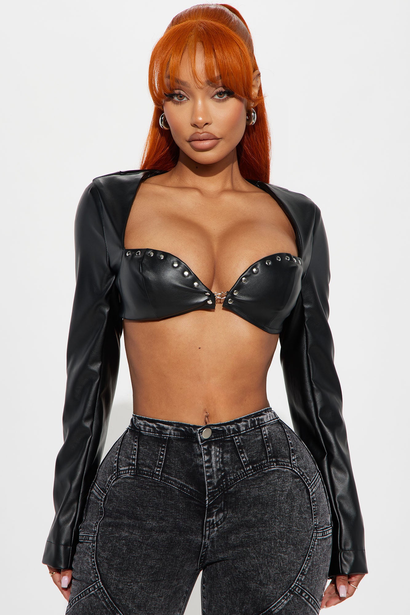 Rock Star Faux Leather Top