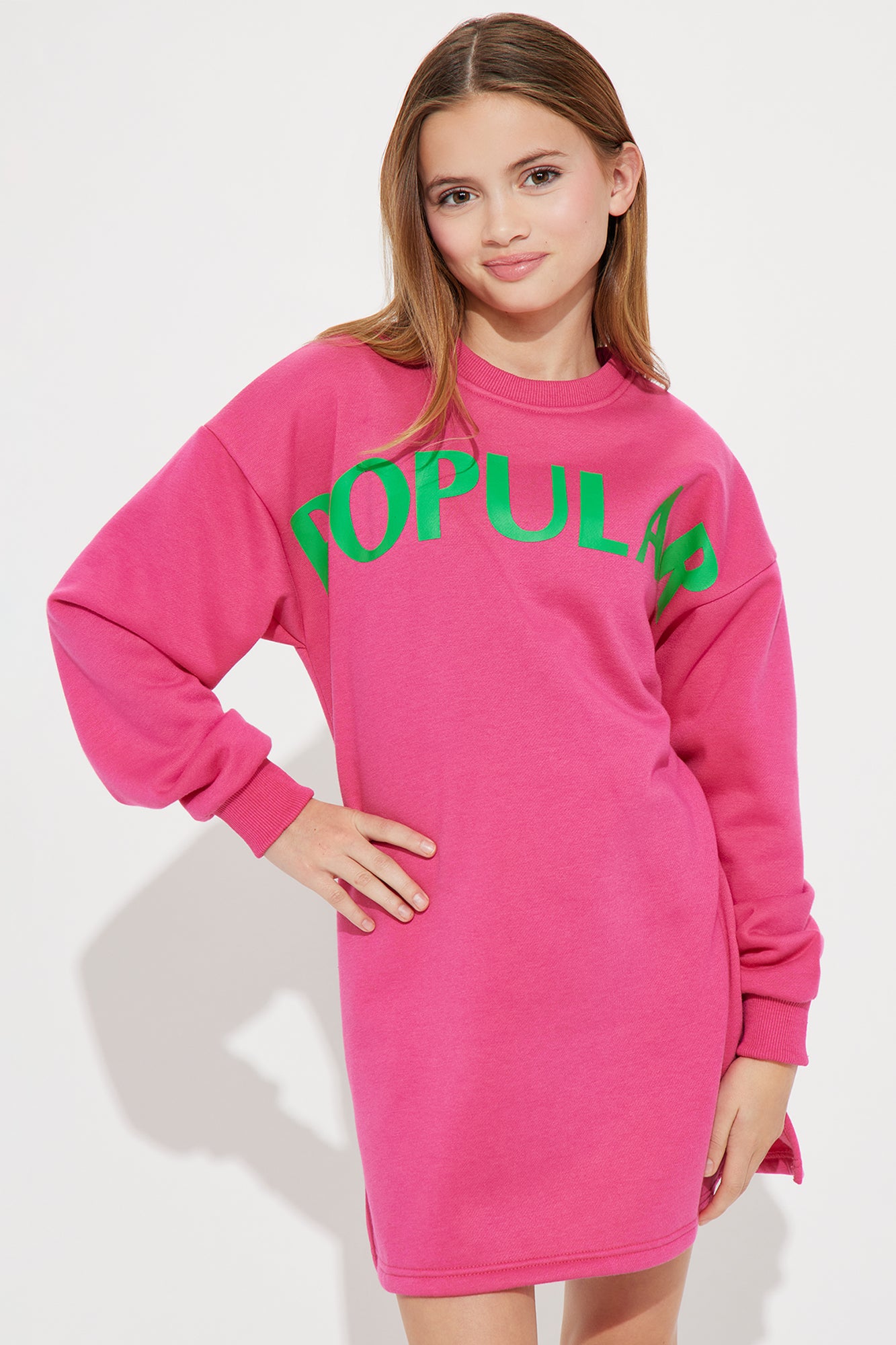 Mini She's Popular Sweatshirt Dress