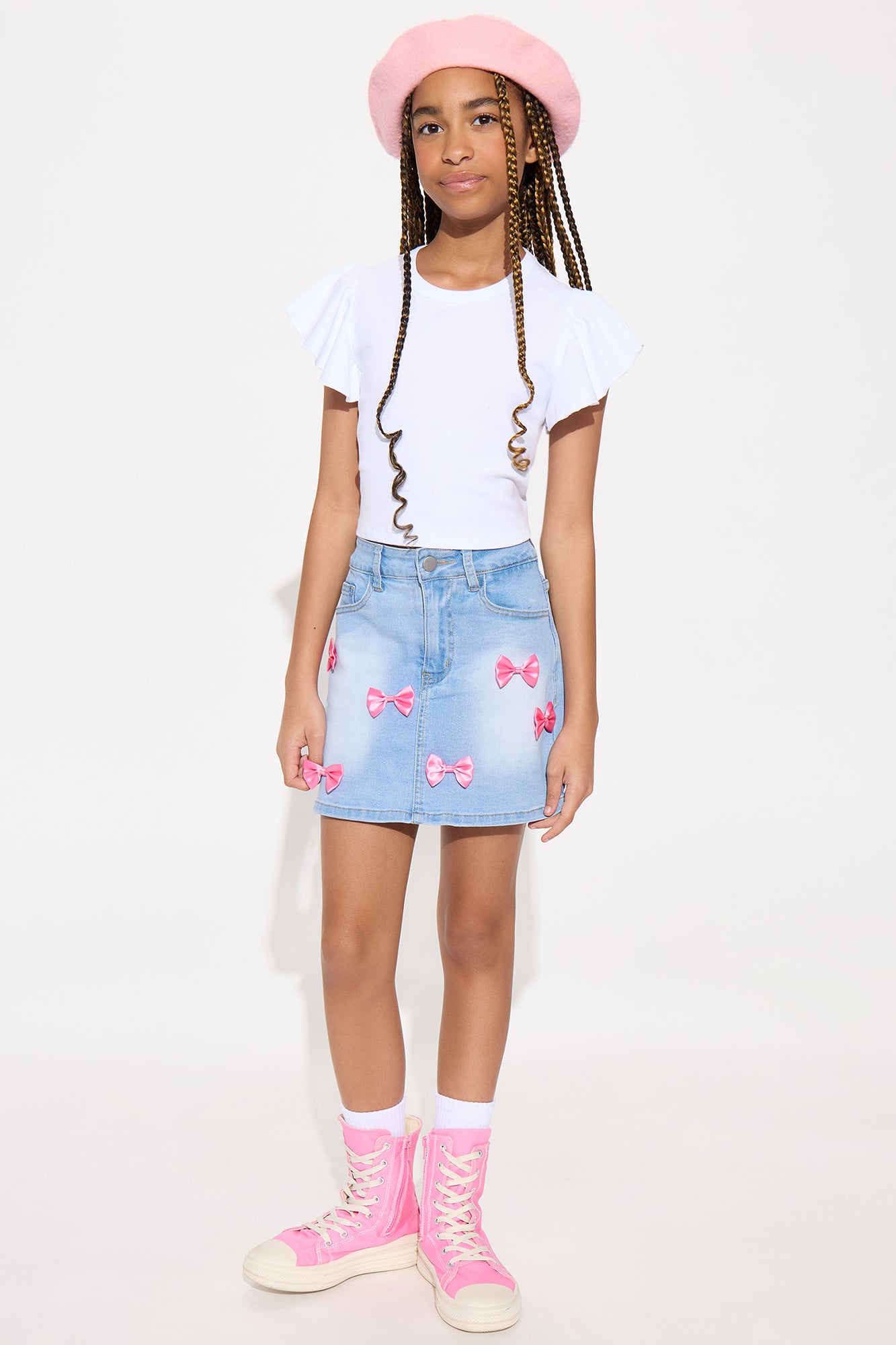 Mini Kyra Ruffle Sleeve Top