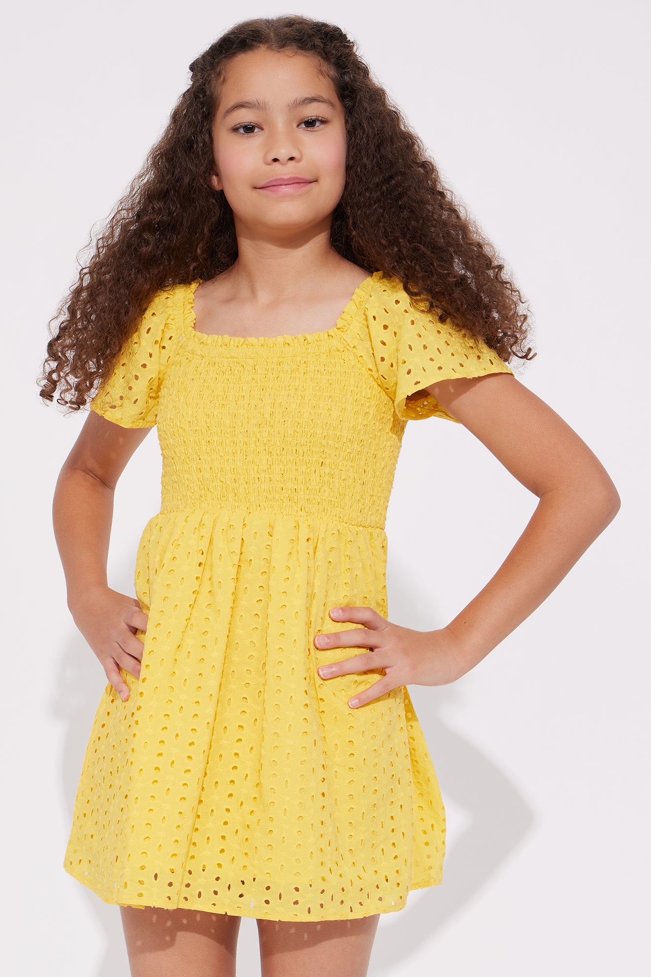 Mini Kayla Eyelet Print Dress