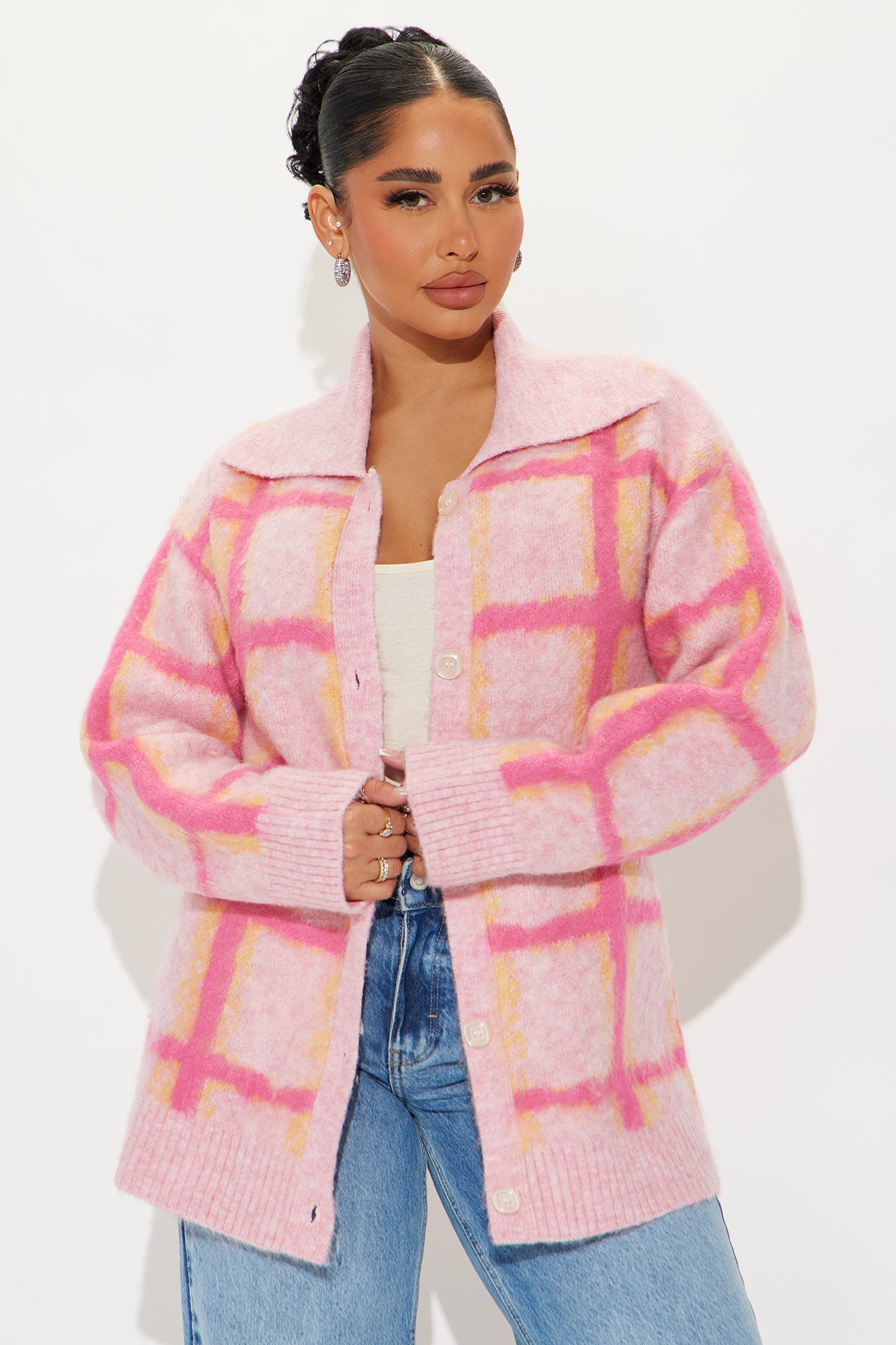 Overtime Plaid Cardigan