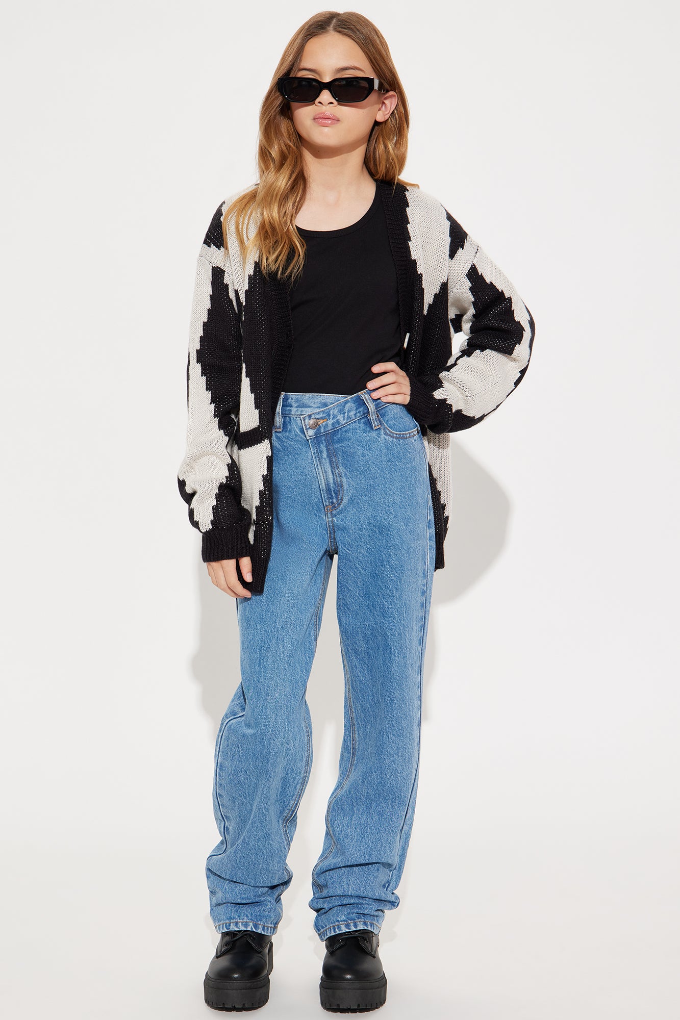 Mini Crossover Straight Leg Jeans