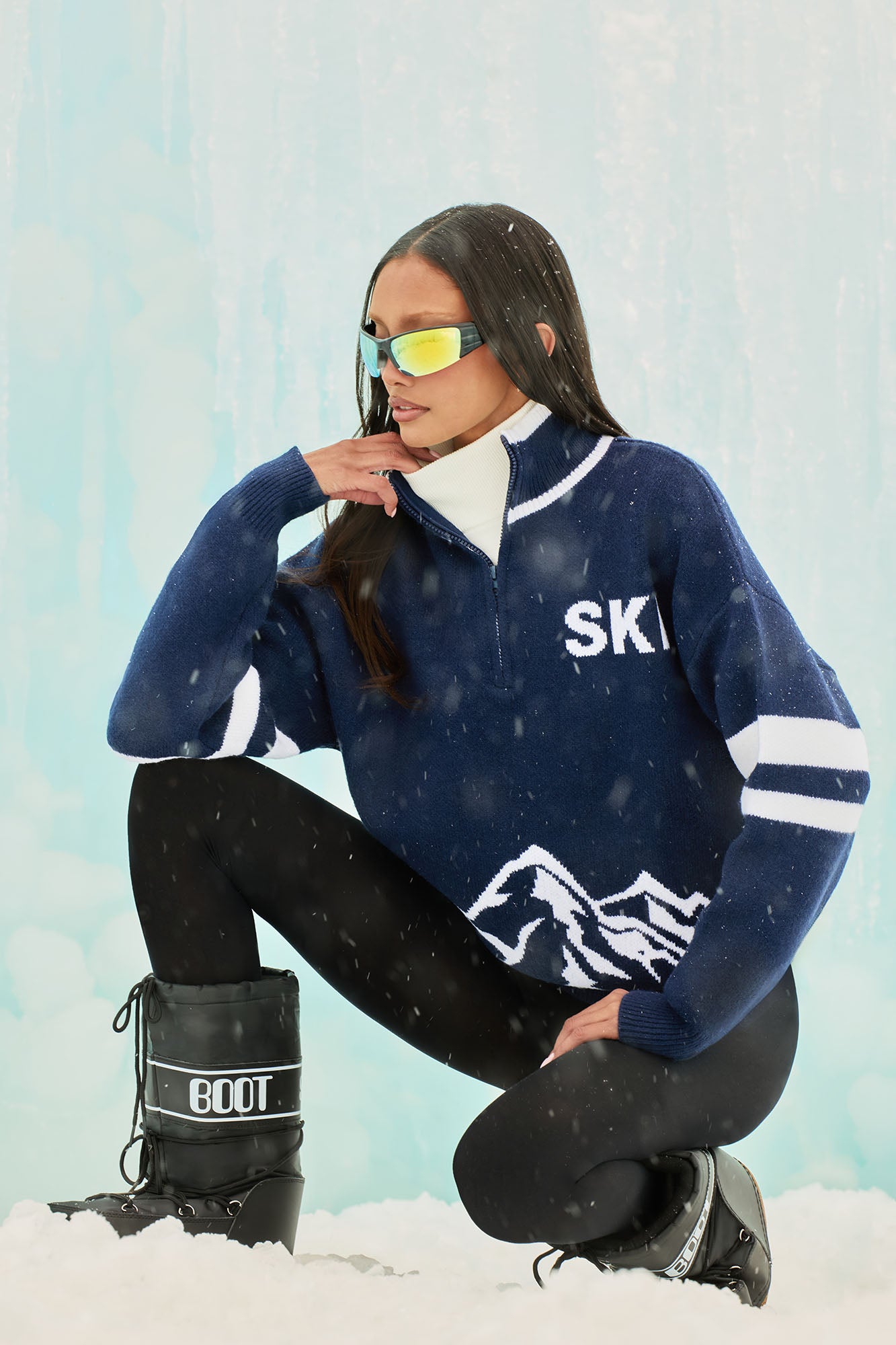 Ski Resort Quarter Zip Sweater