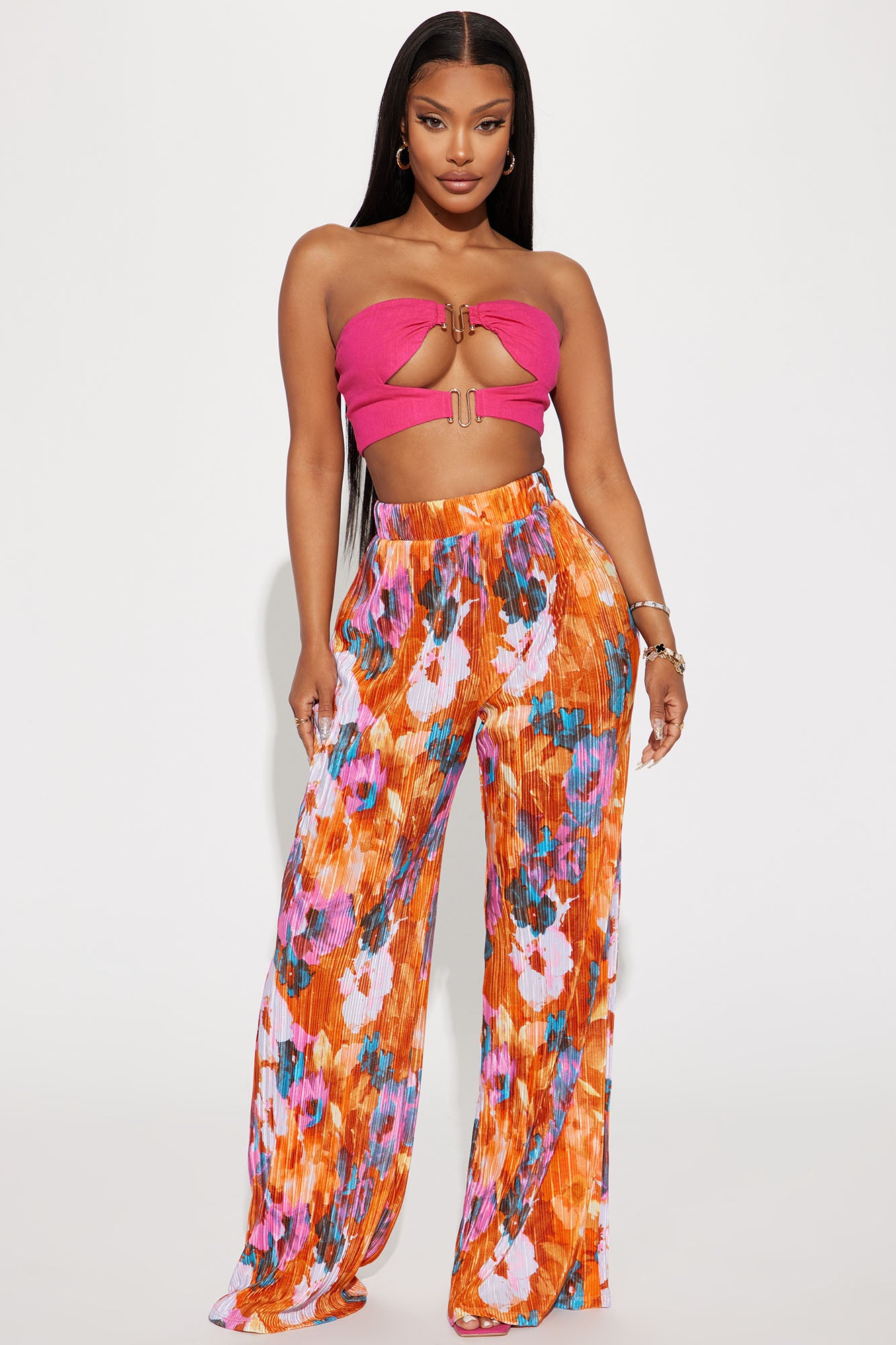 Pure Bliss Printed Plisse Pant