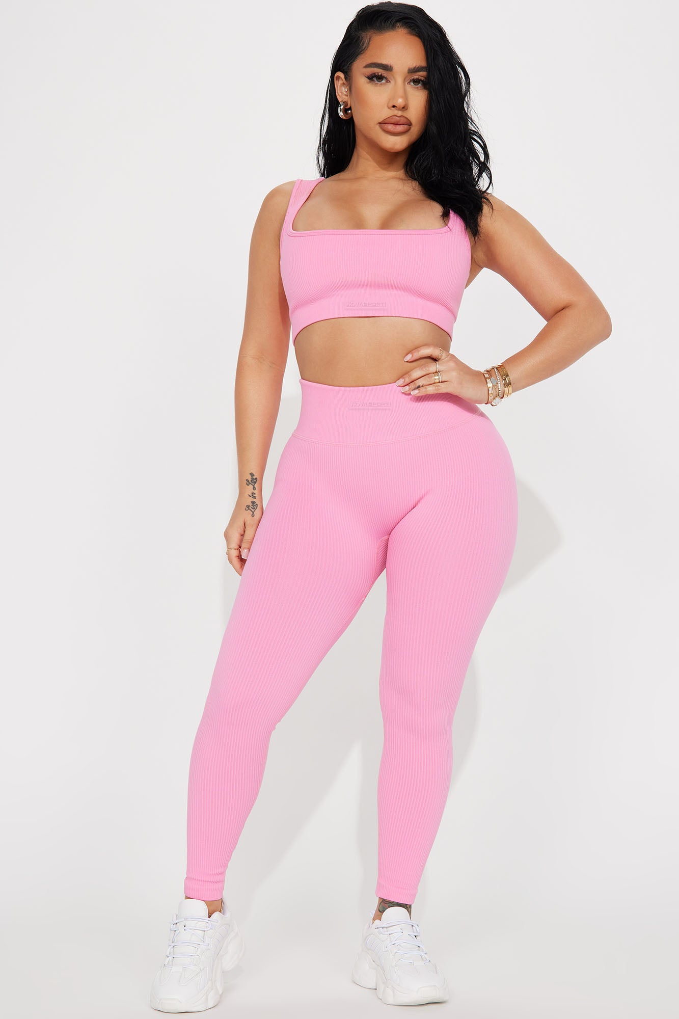 Fighter Ribbed Active Legging In Infinity Seamless