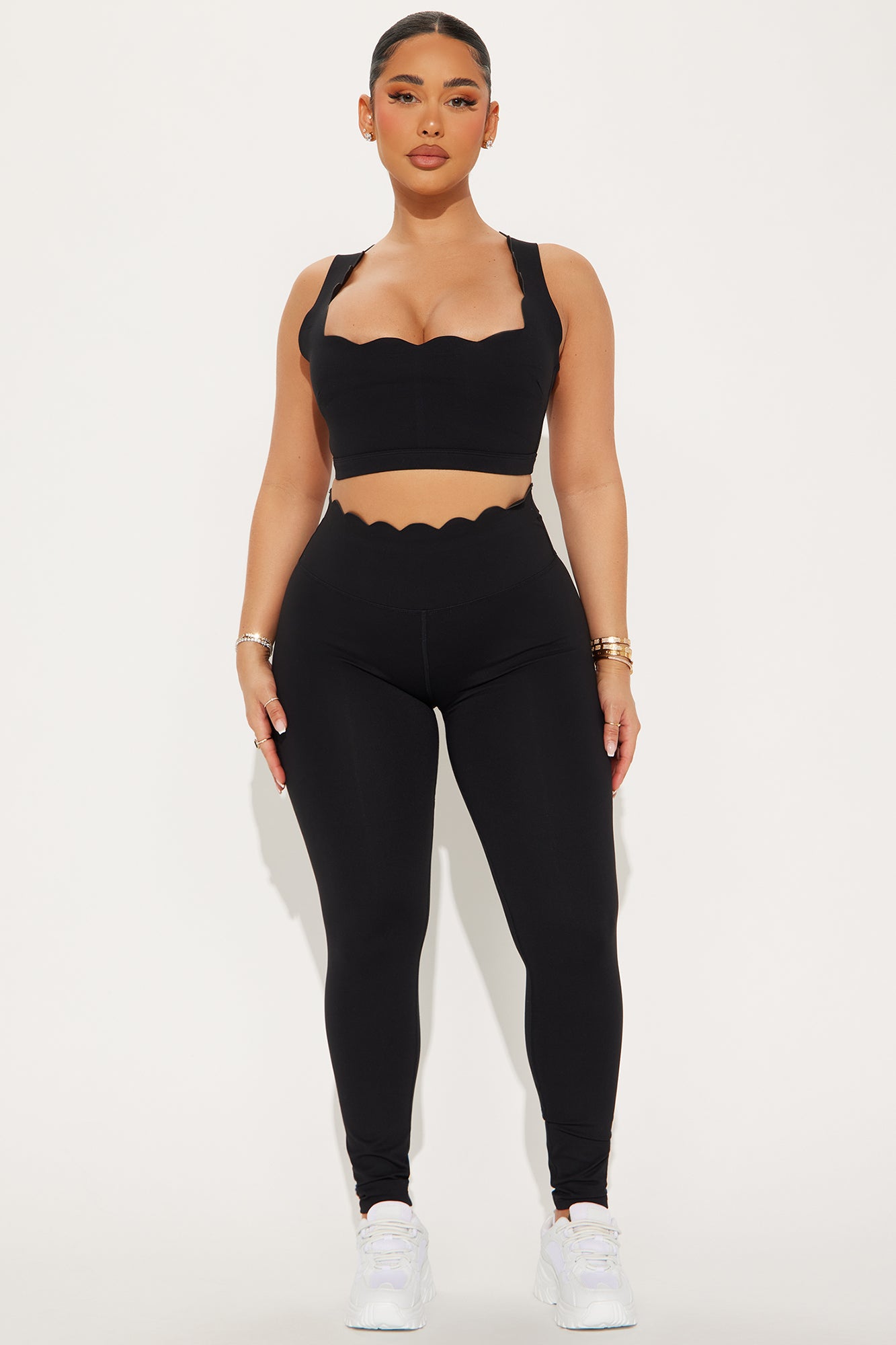 Mindful Breathe Super Soft Active Scallop 2 Piece Set
